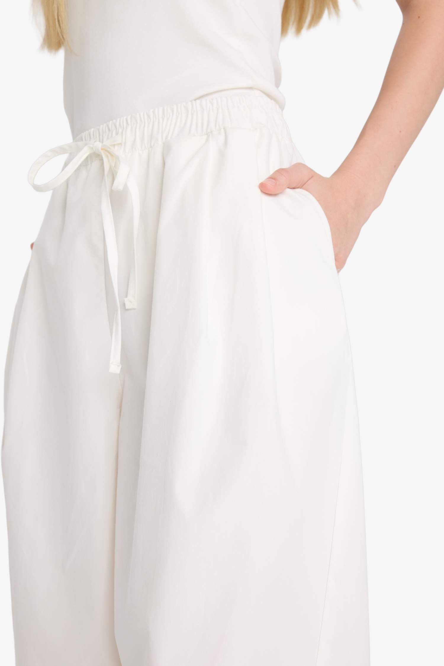 Coool Barrel Fit Normal Bel Poplin Pantolon