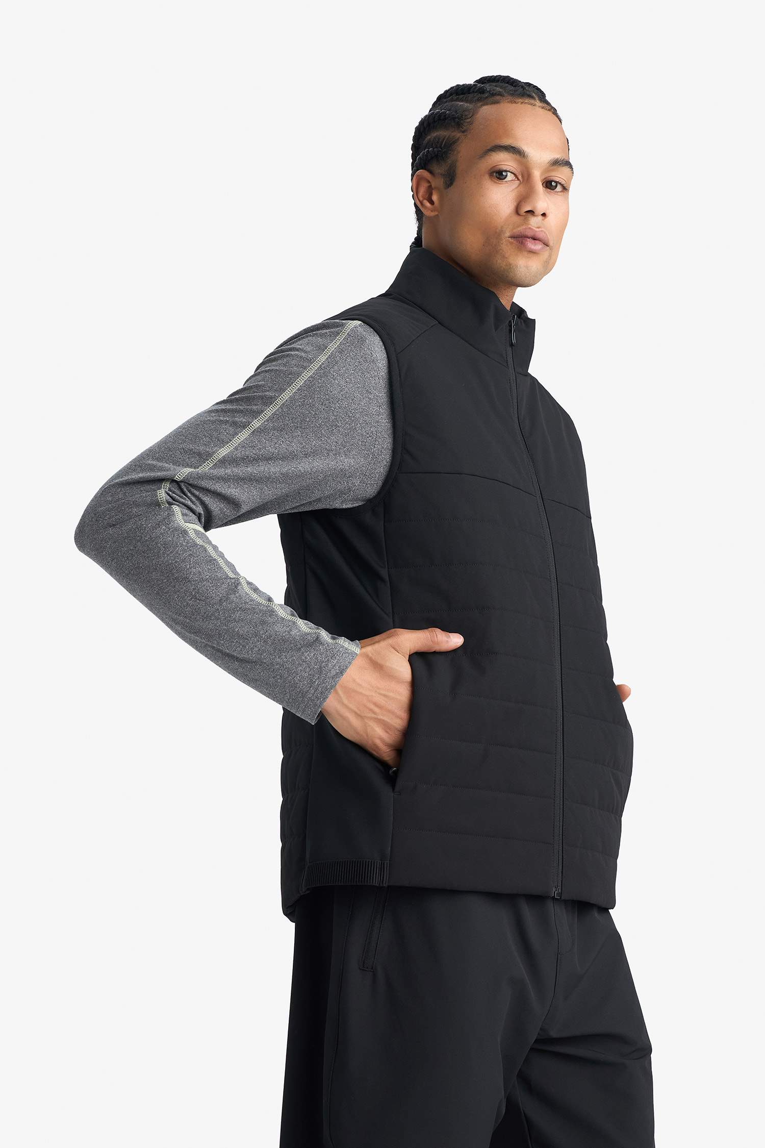 Regular Fit Half Turtleneck Vest
