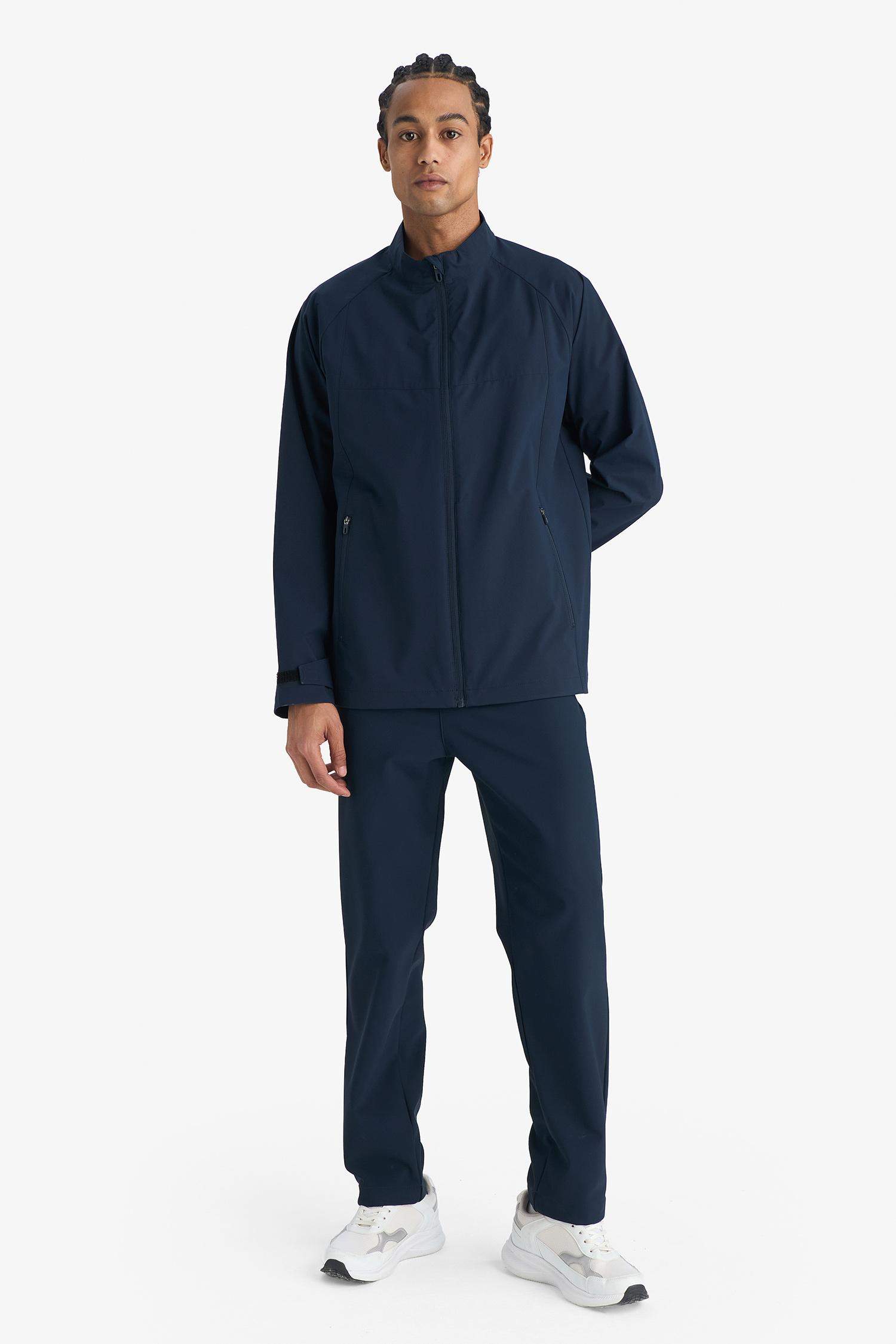 Slim Fit су итергіш жартылай тік жағалы найзағайлы жаңбырлатқыш