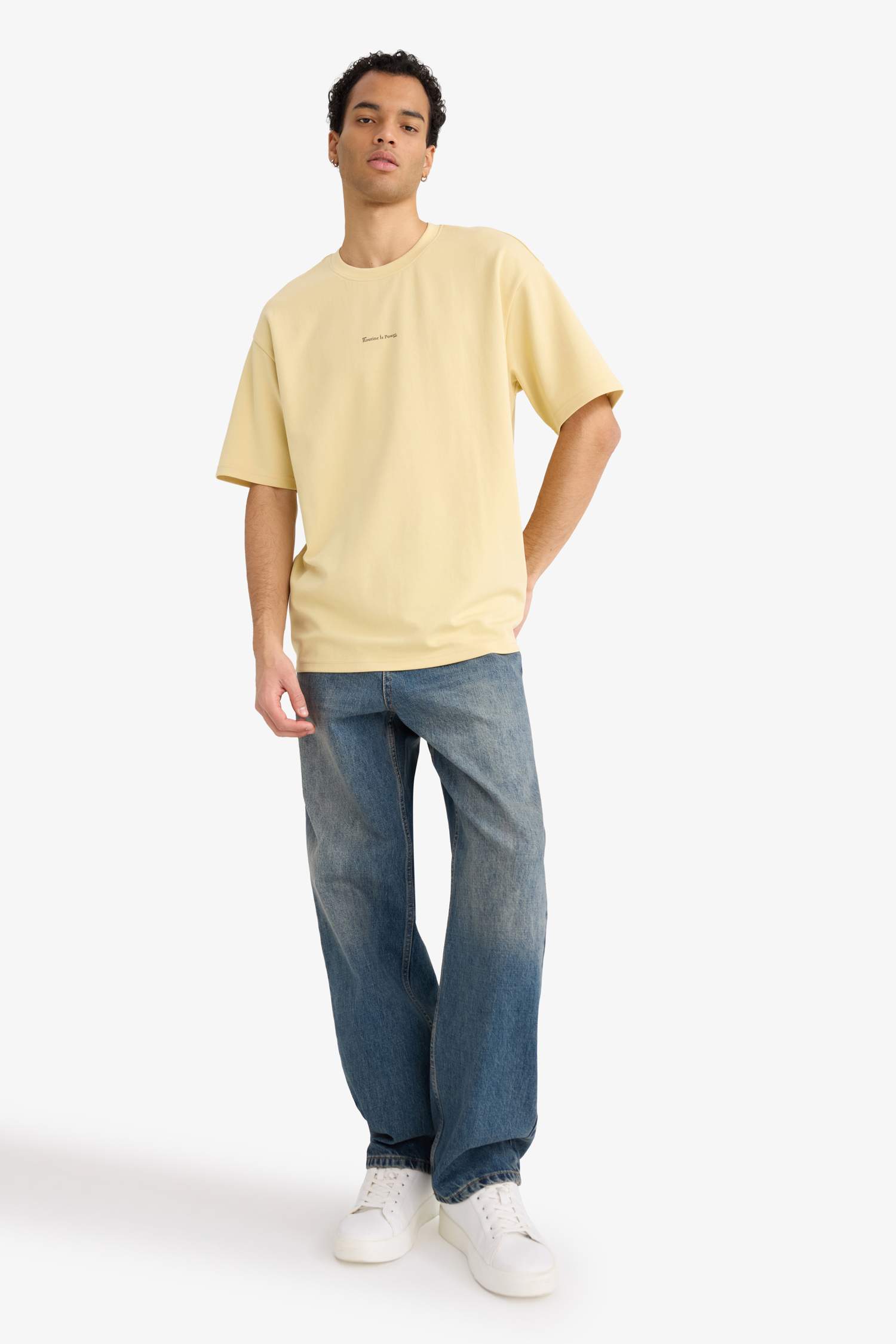 Boxy Fit Crew Neck Short Sleeve T-Shirt