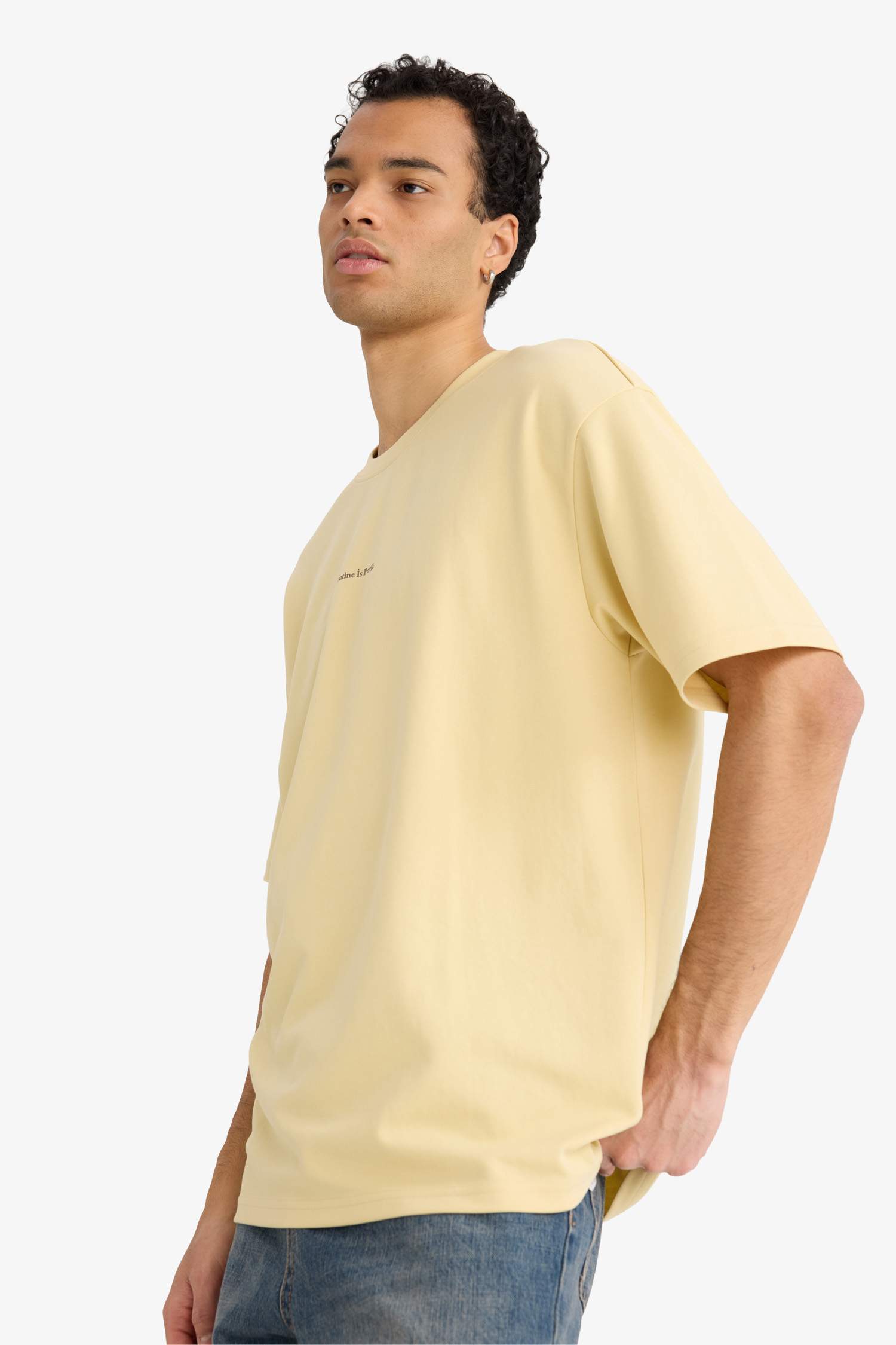 Boxy Fit Crew Neck Short Sleeve T-Shirt