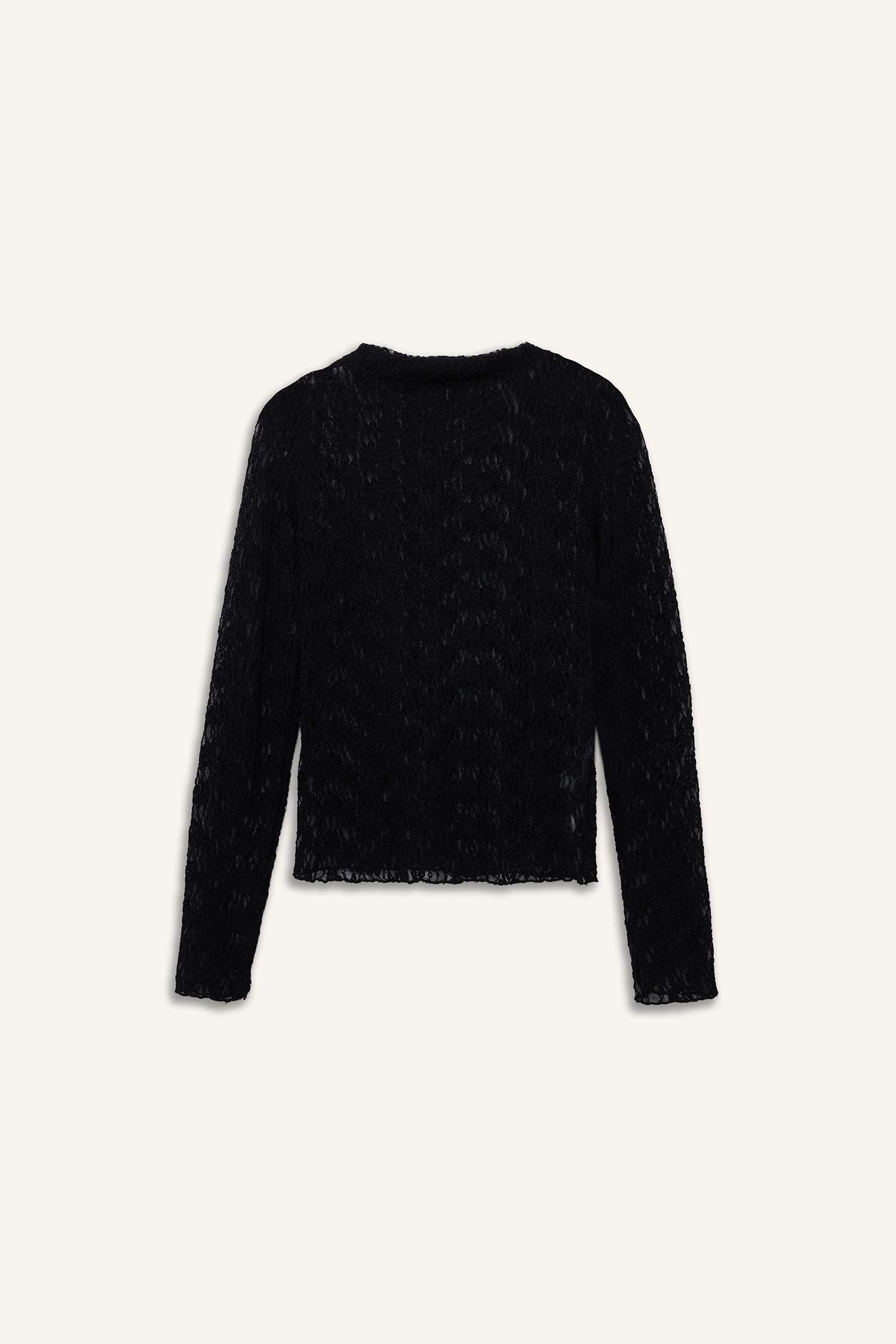 Slim Fit Dar Kesim Kayık Yaka Dantel Uzun Kollu Bluz