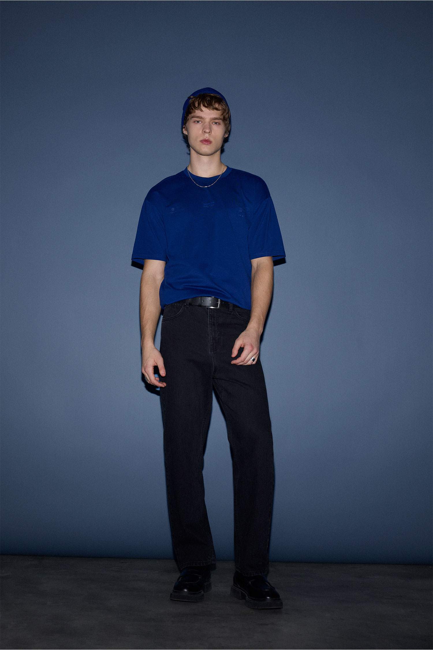 %100 Pamuk Boxy Fit Baskılı Tişört