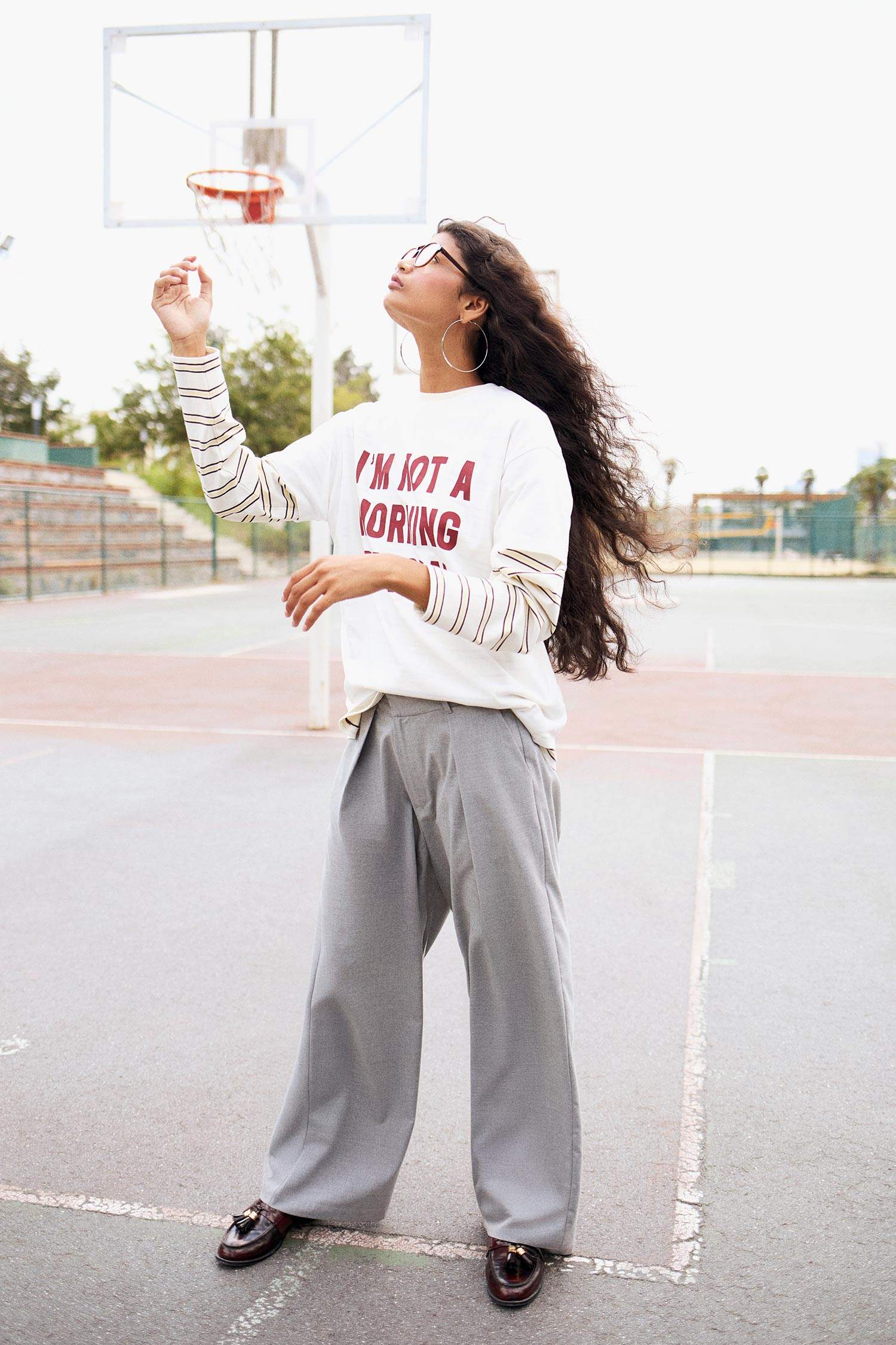 High Waist Wide Leg Trousers