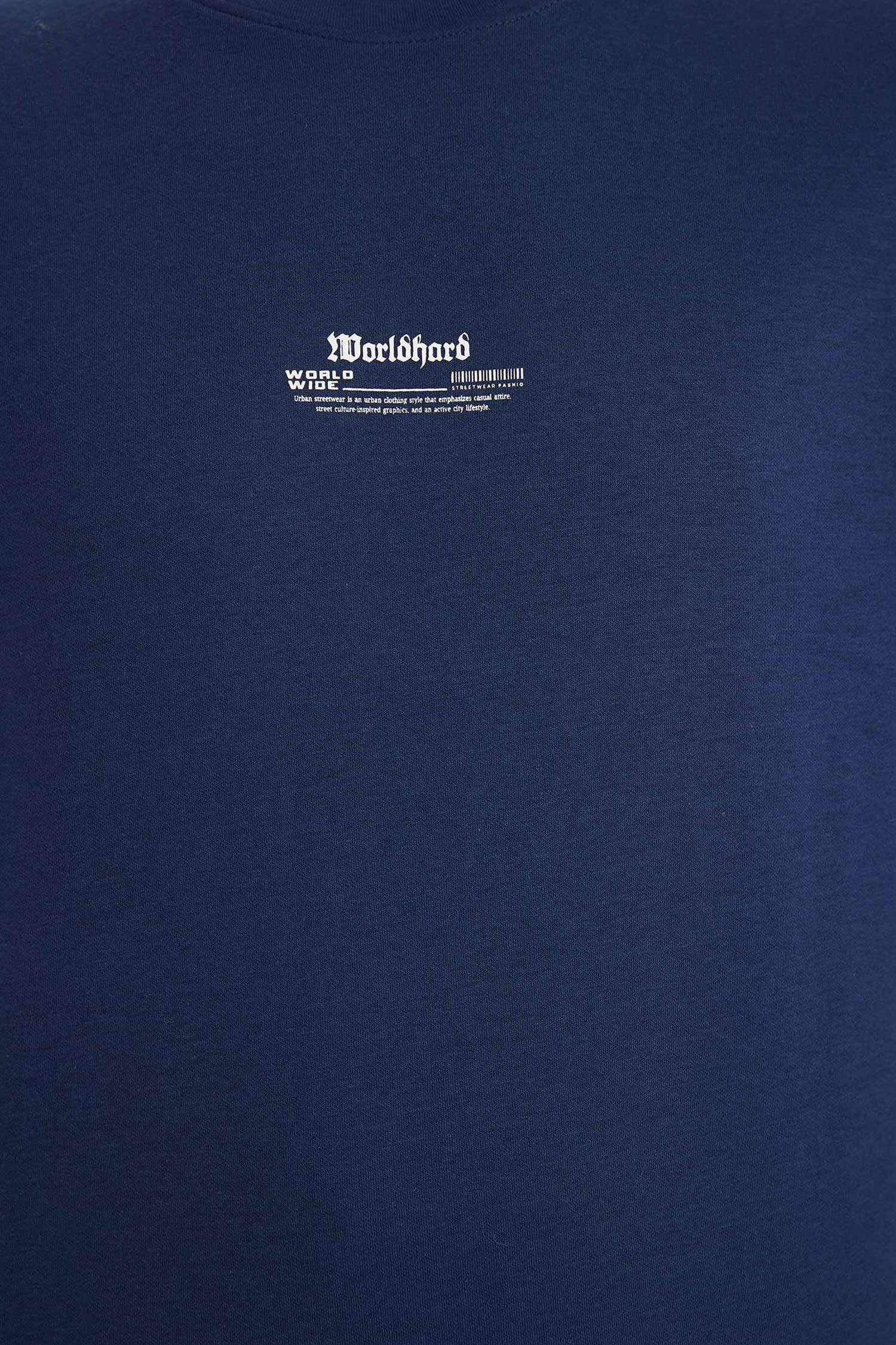 Loose Fit ауа өткізетін суретті футболка