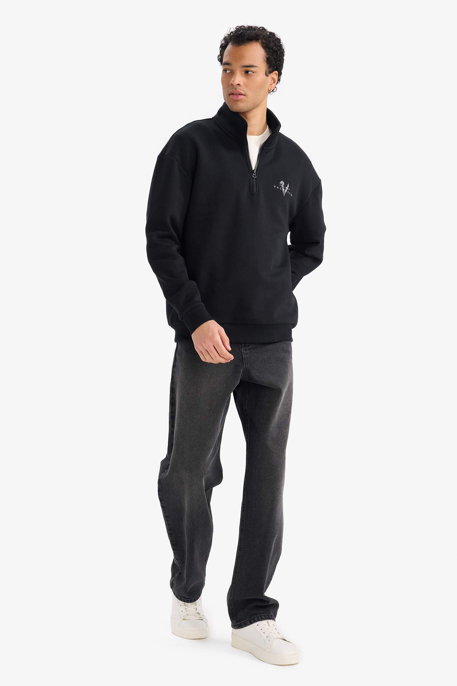 Vikings Valhalla Boxy Fit Printed Sweatshirt