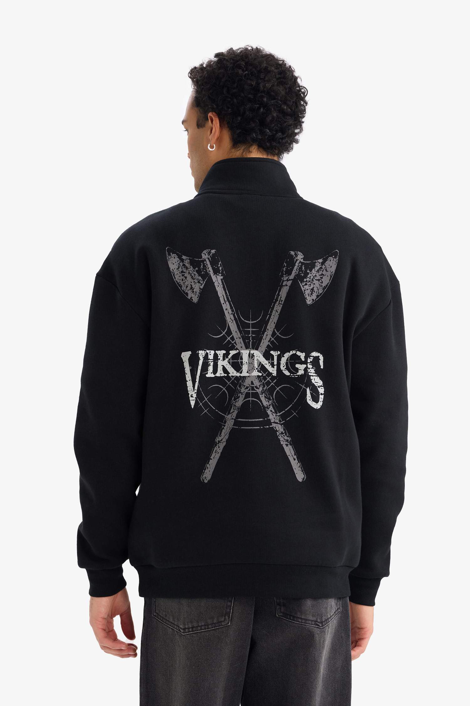 Vikings Valhalla Boxy Fit Printed Sweatshirt