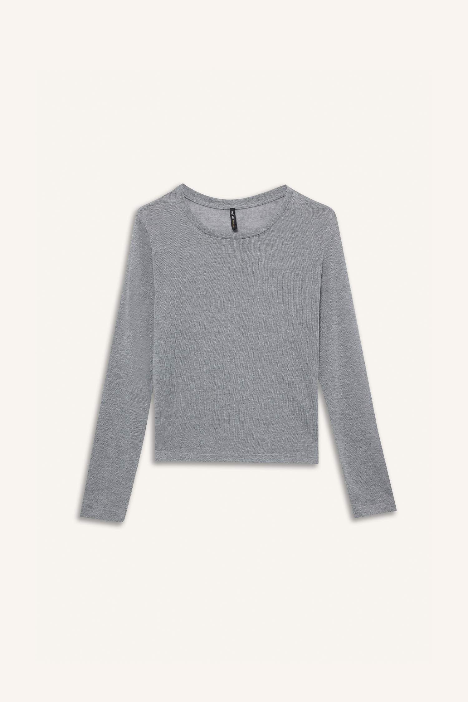 تيشيرت ردن طويل قصة عادية بياخة مستديرة