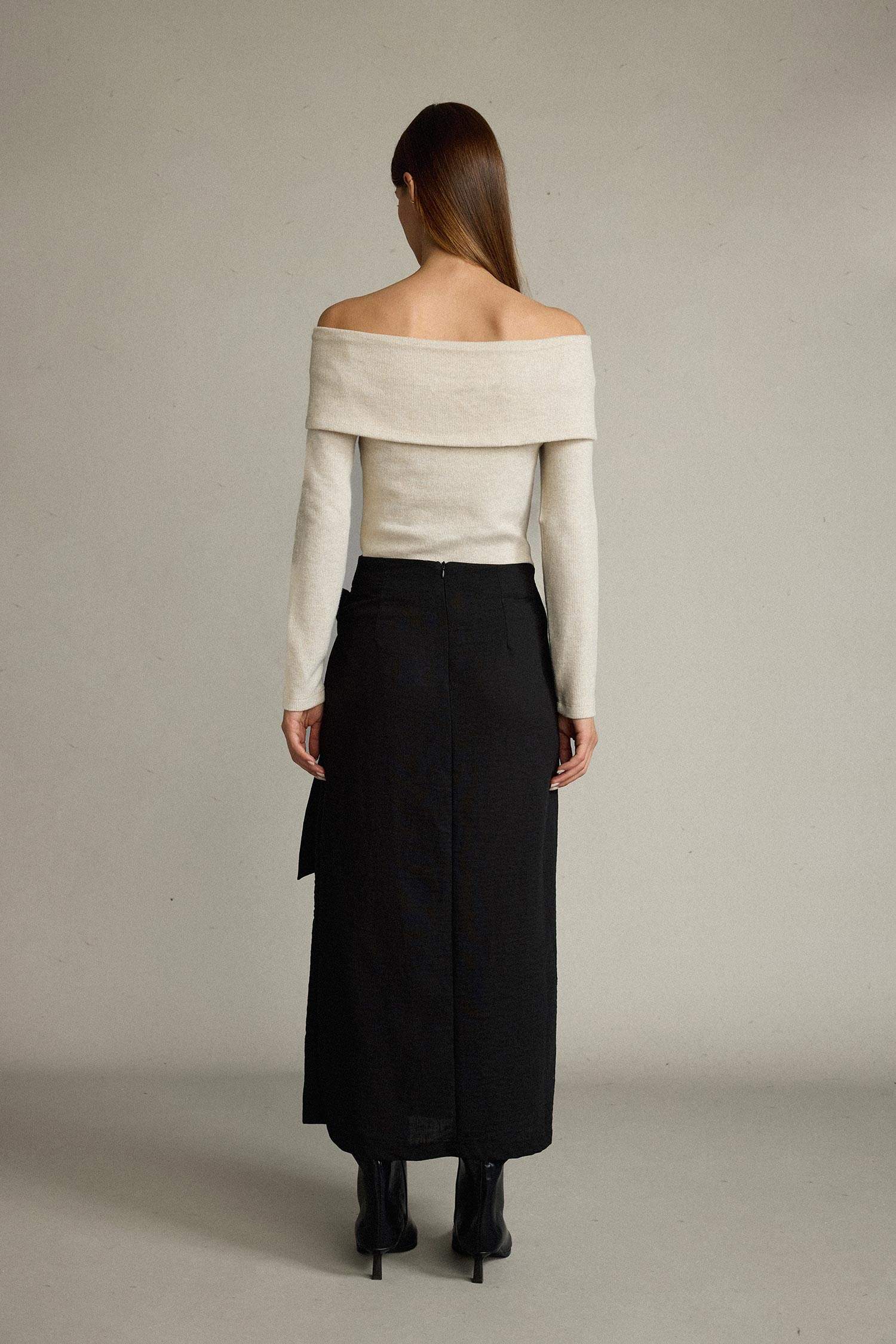 تنورة كتان قصة مريحة