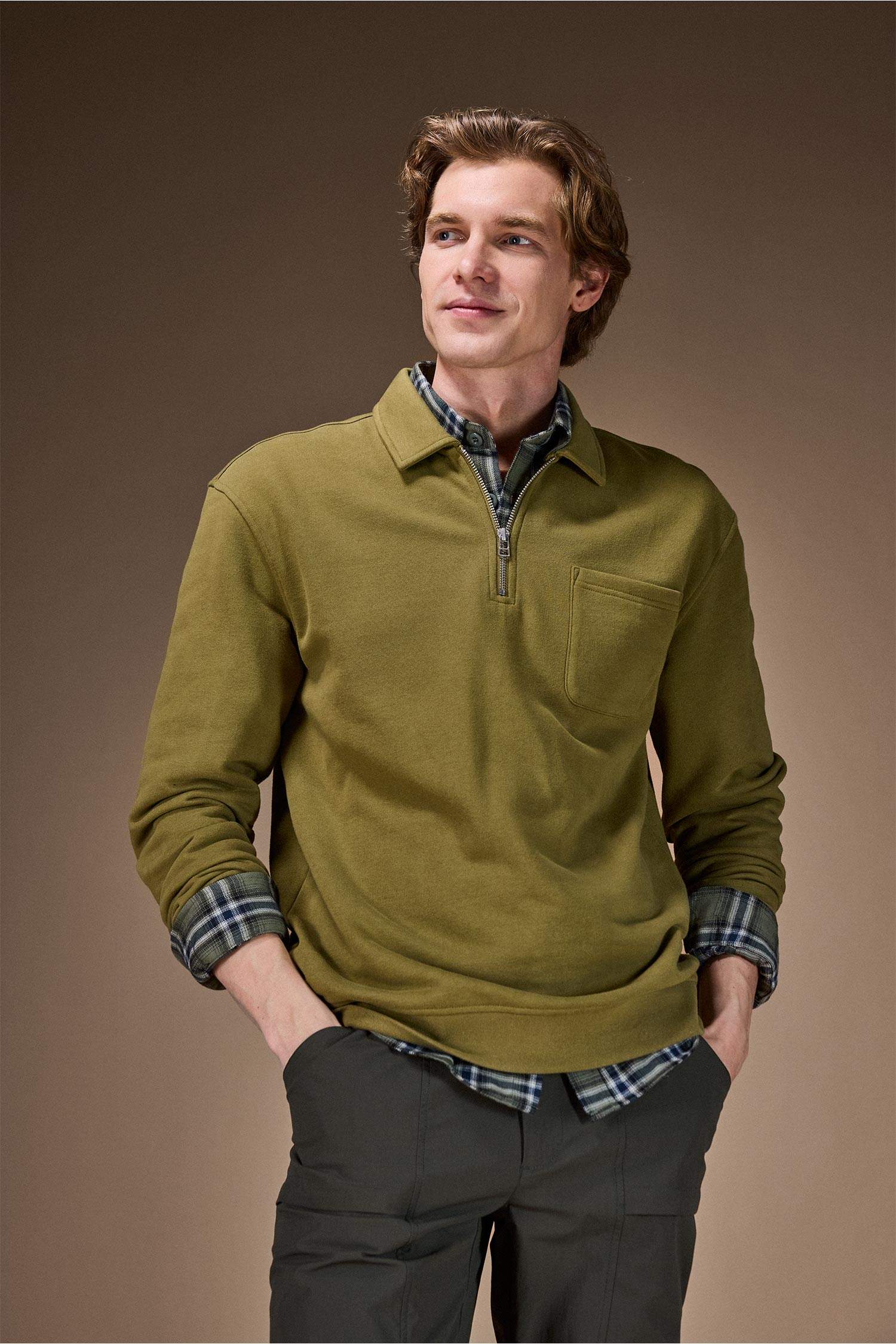 Yarım Fermuarlı Sweatshirt