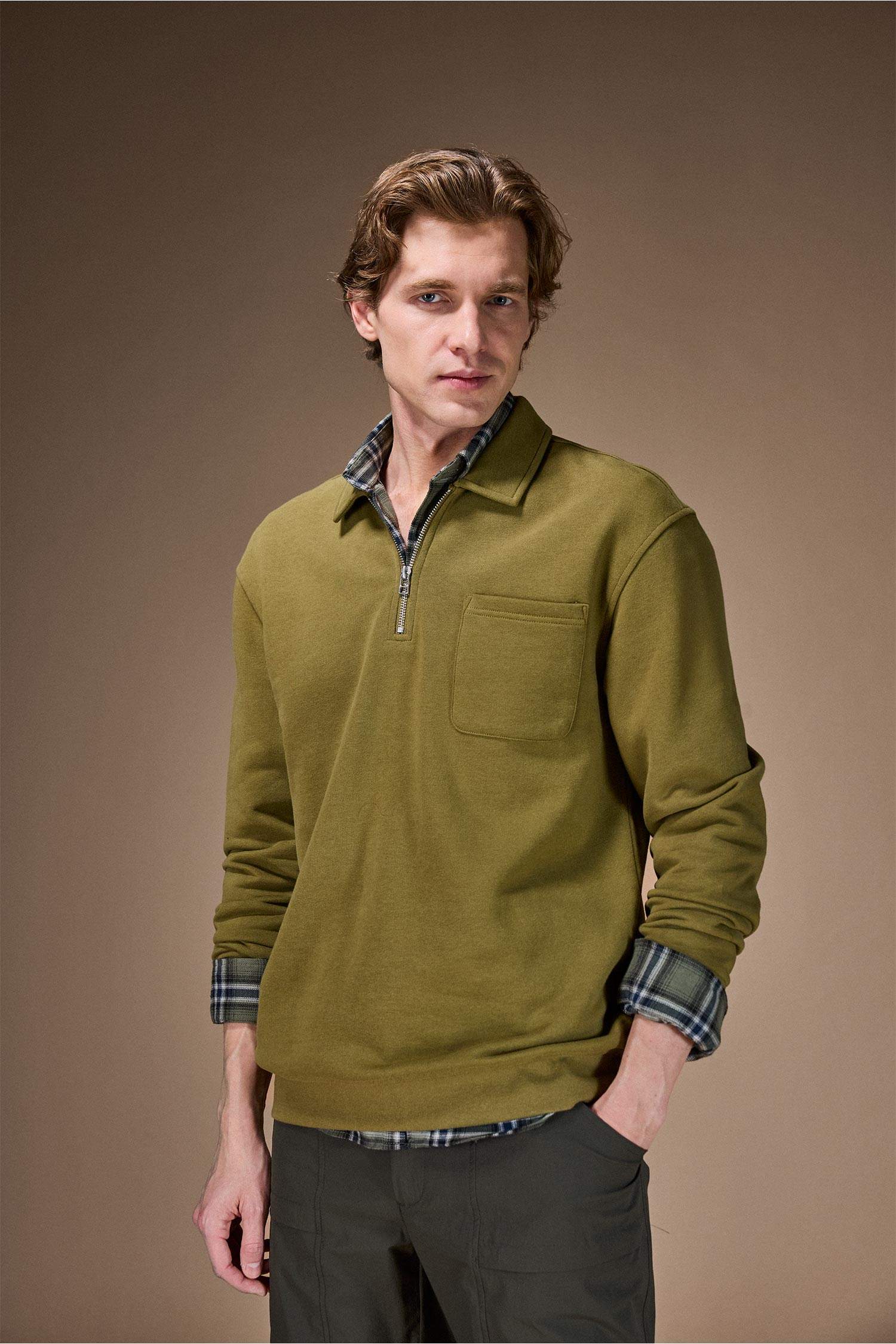 Yarım Fermuarlı Sweatshirt