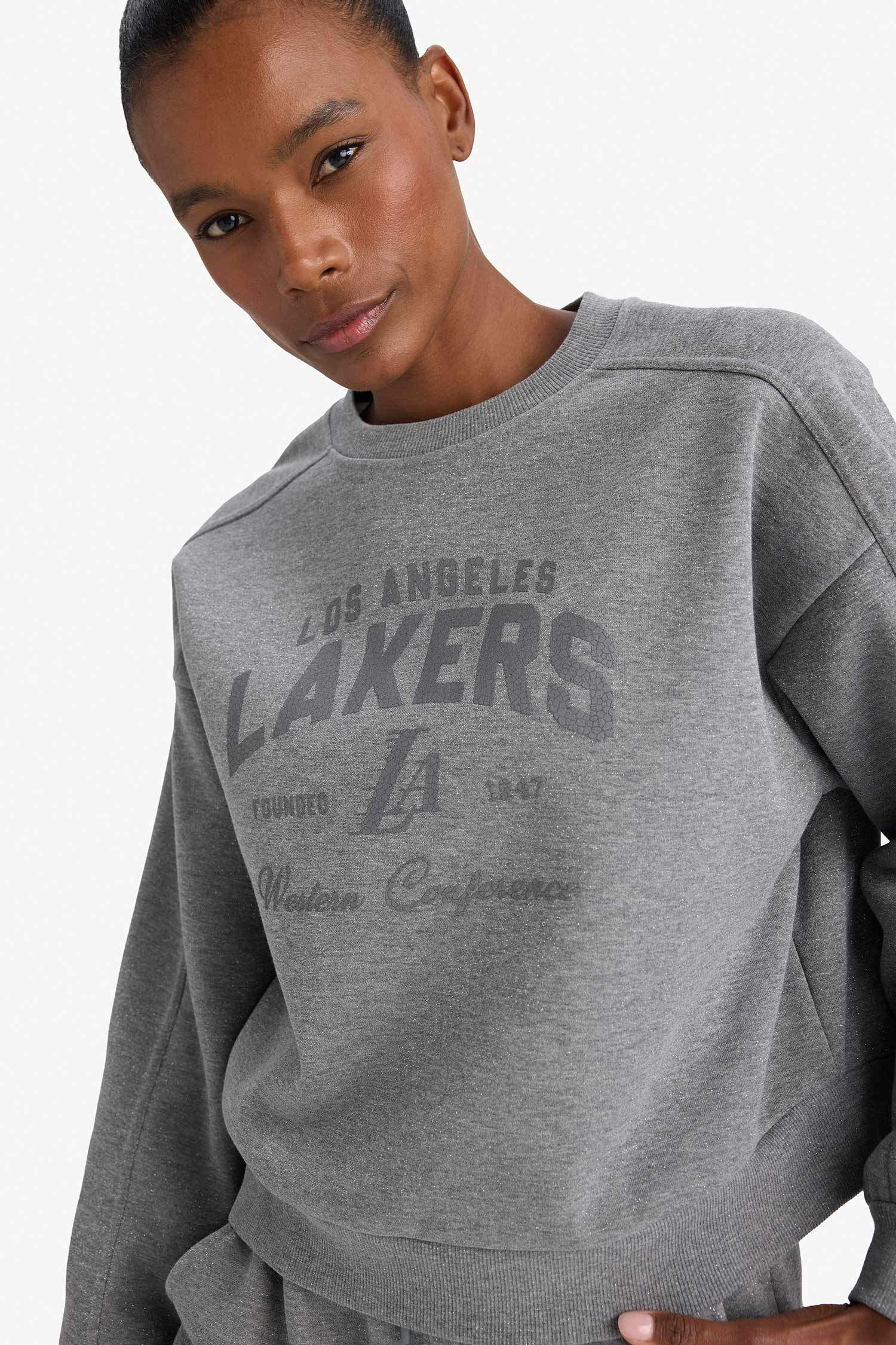 NBA Los Angeles Lakers Bisiklet Yaka Sweatshirt