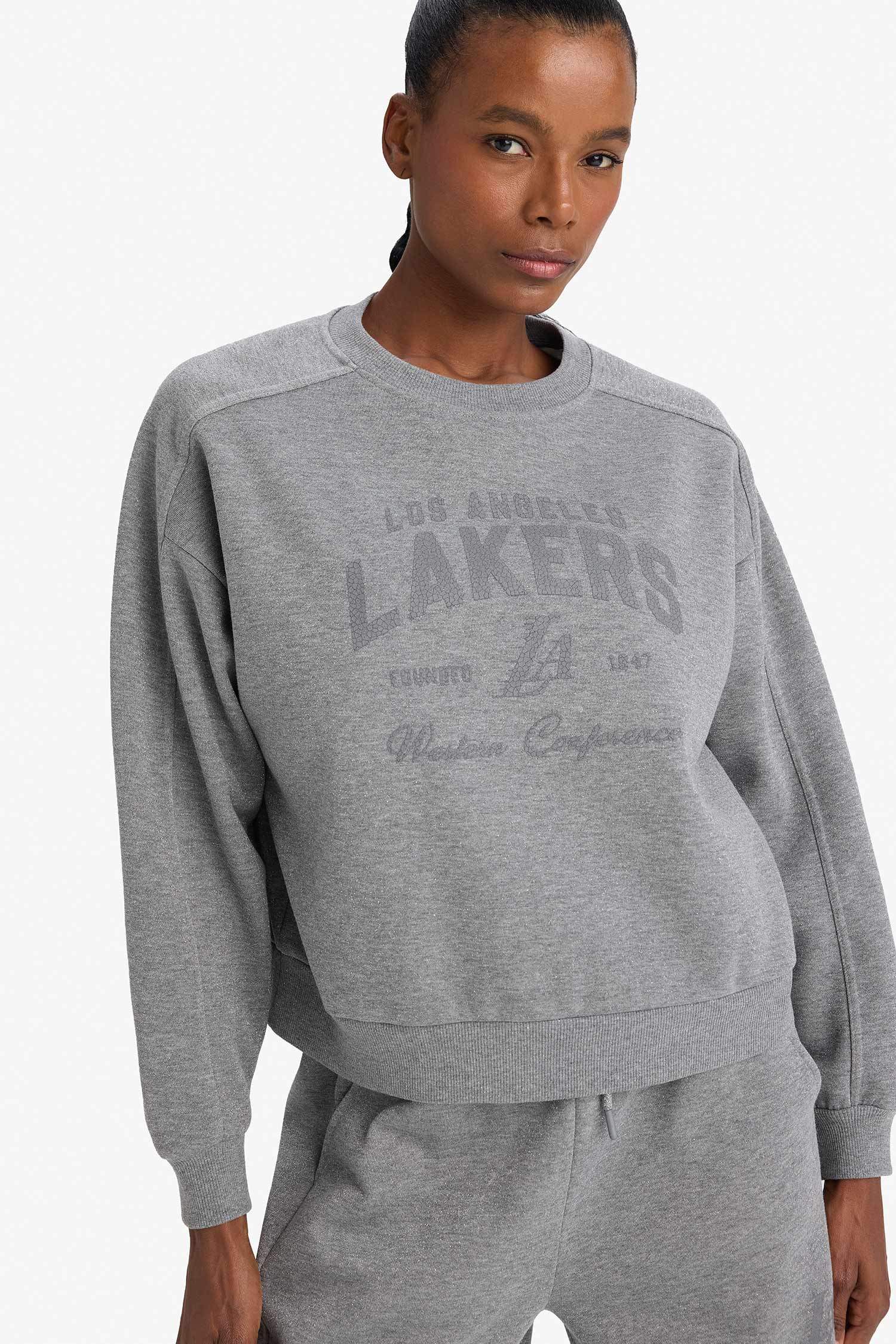 NBA Los Angeles Lakers Bisiklet Yaka Sweatshirt