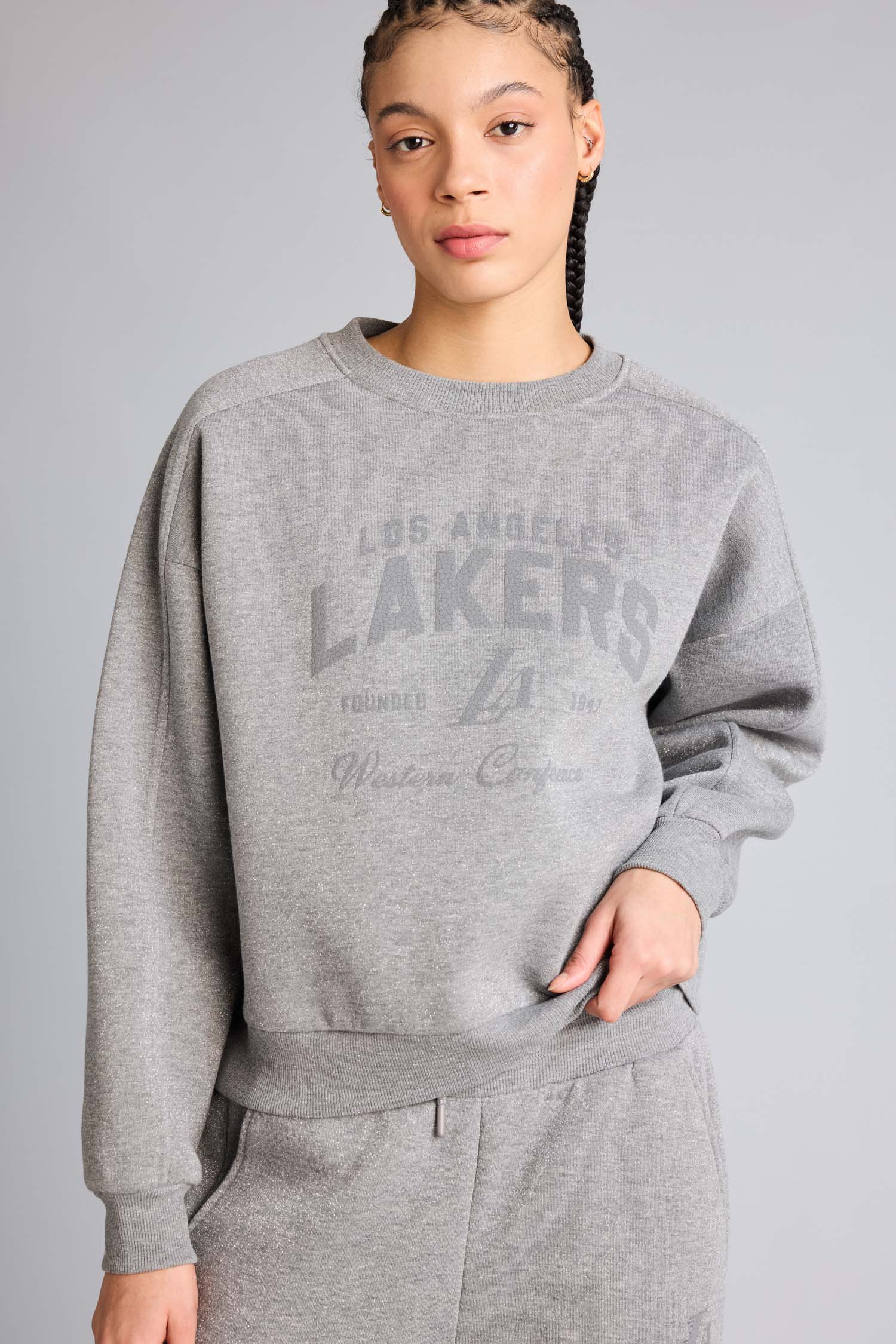DeFacto Pamuklu NBA Los Angeles Lakers Bisiklet Yaka Sweatshirt görsel 3