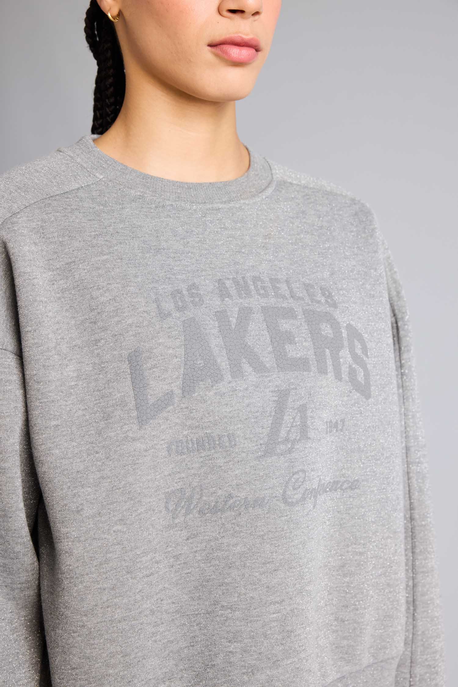 DeFacto Pamuklu NBA Los Angeles Lakers Bisiklet Yaka Sweatshirt görsel 6
