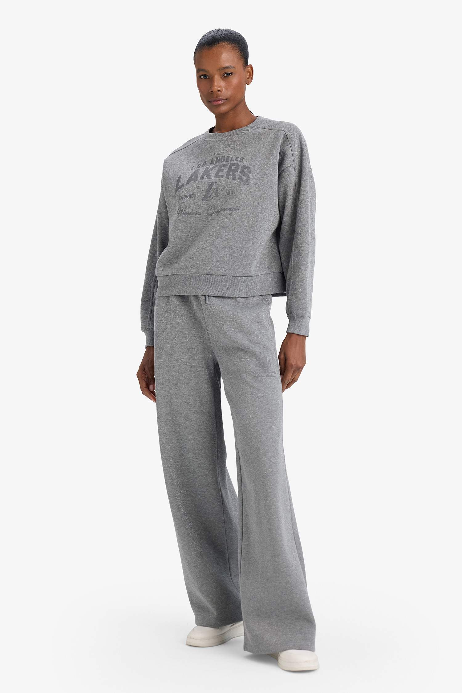 NBA Los Angeles Lakers Wide Leg Cepli Geniş Paça Standart Boy Eşofman Altı