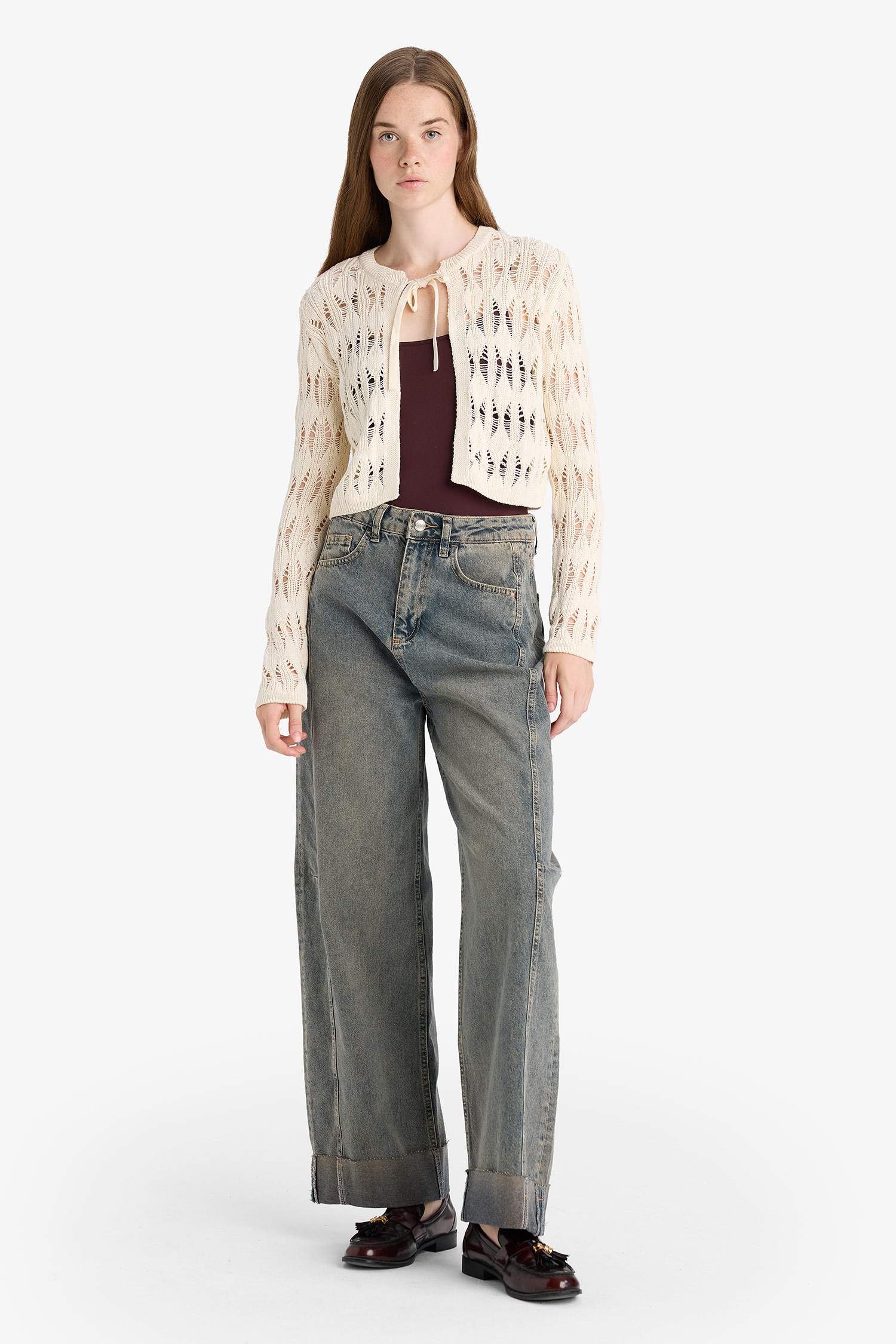 Slim Fit Crew Neck Cardigan