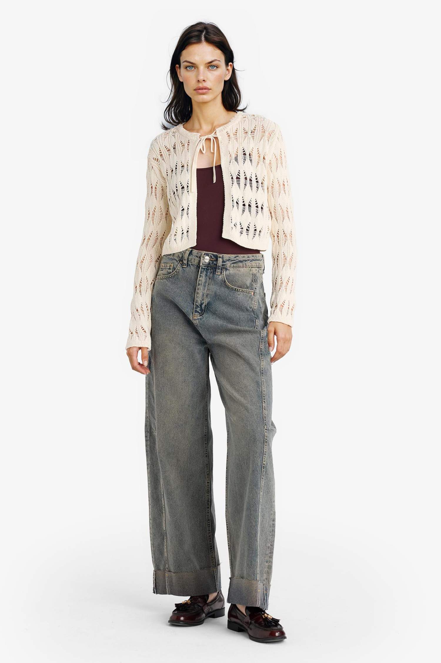 Slim Fit Crew Neck Cardigan