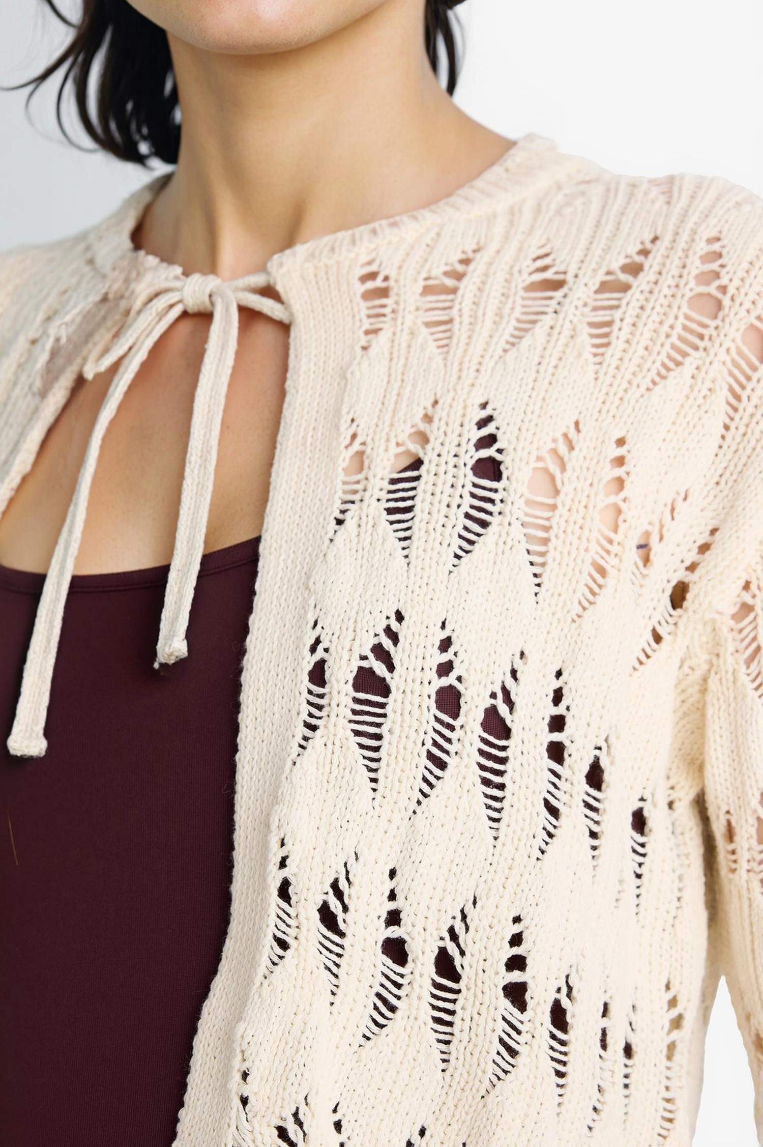 Slim Fit Crew Neck Cardigan