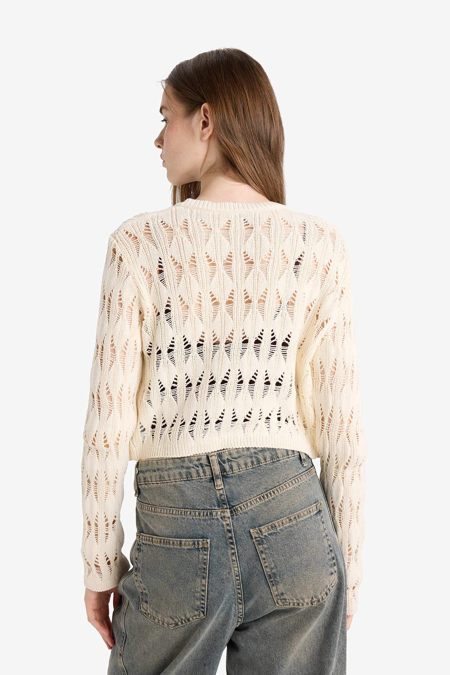 Slim Fit Crew Neck Cardigan