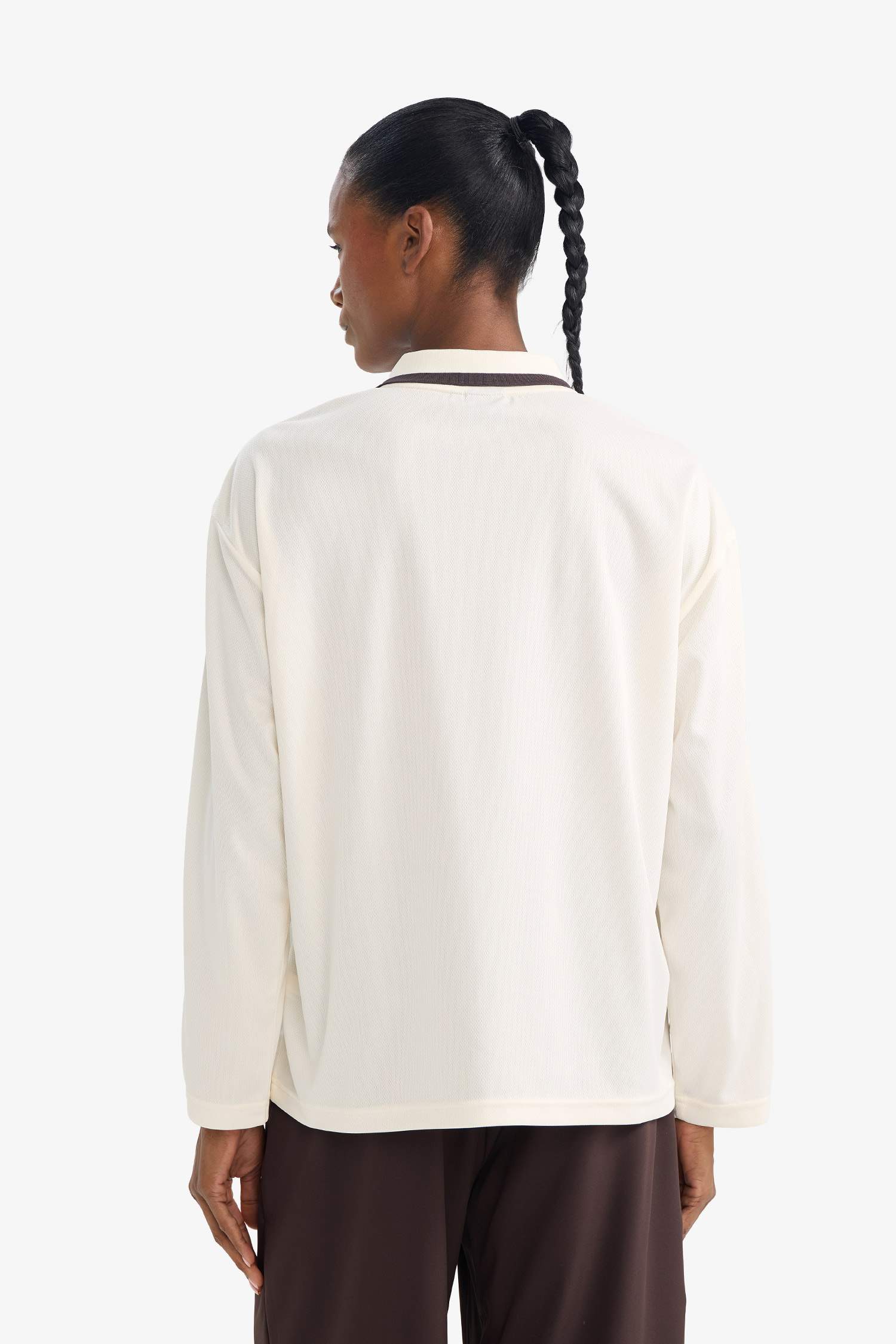 Футболка поло из тюля NBA New York Knicks Oversize с длинным рукавом