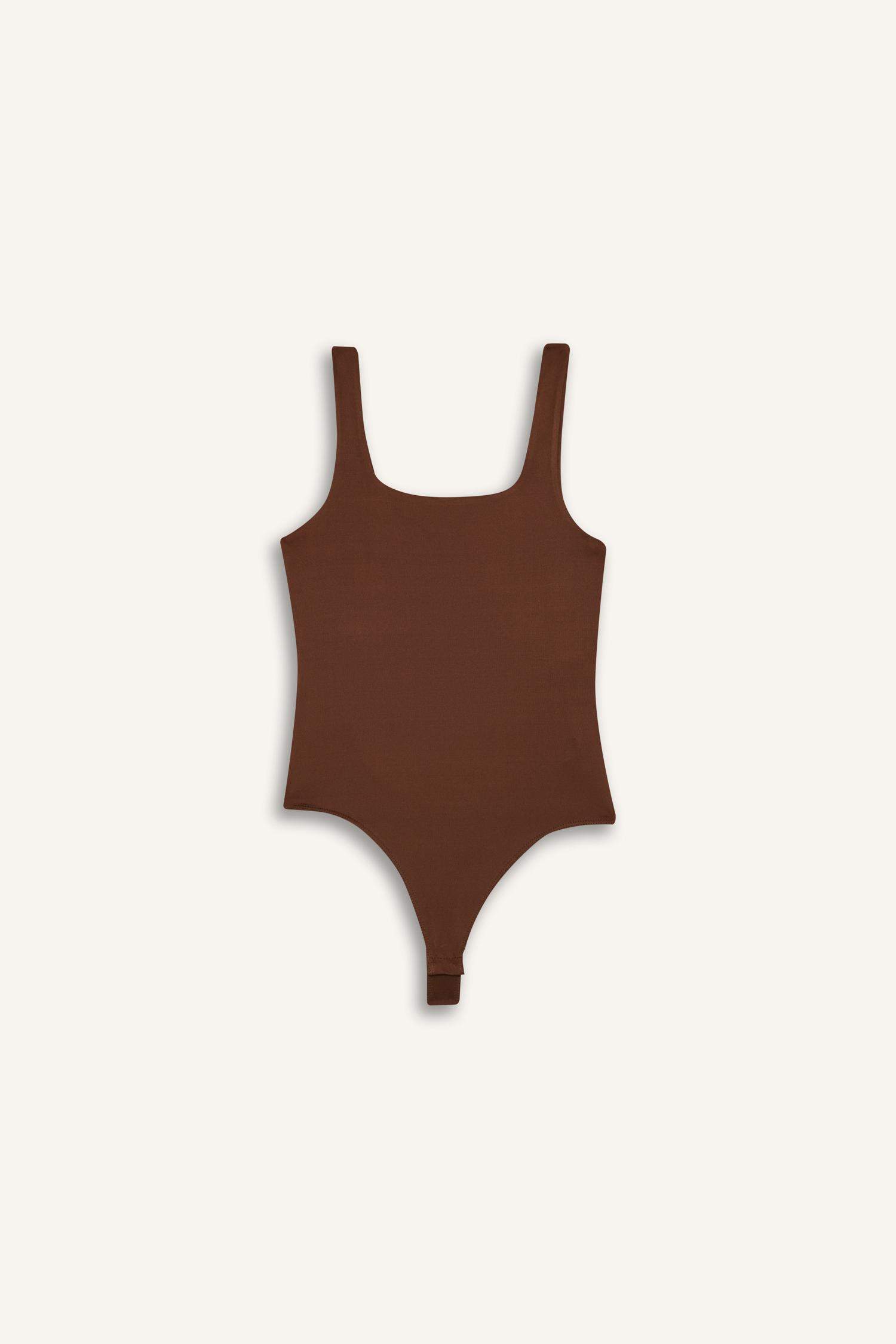 Kare Yaka Basic Düz Çıtçıtlı Body