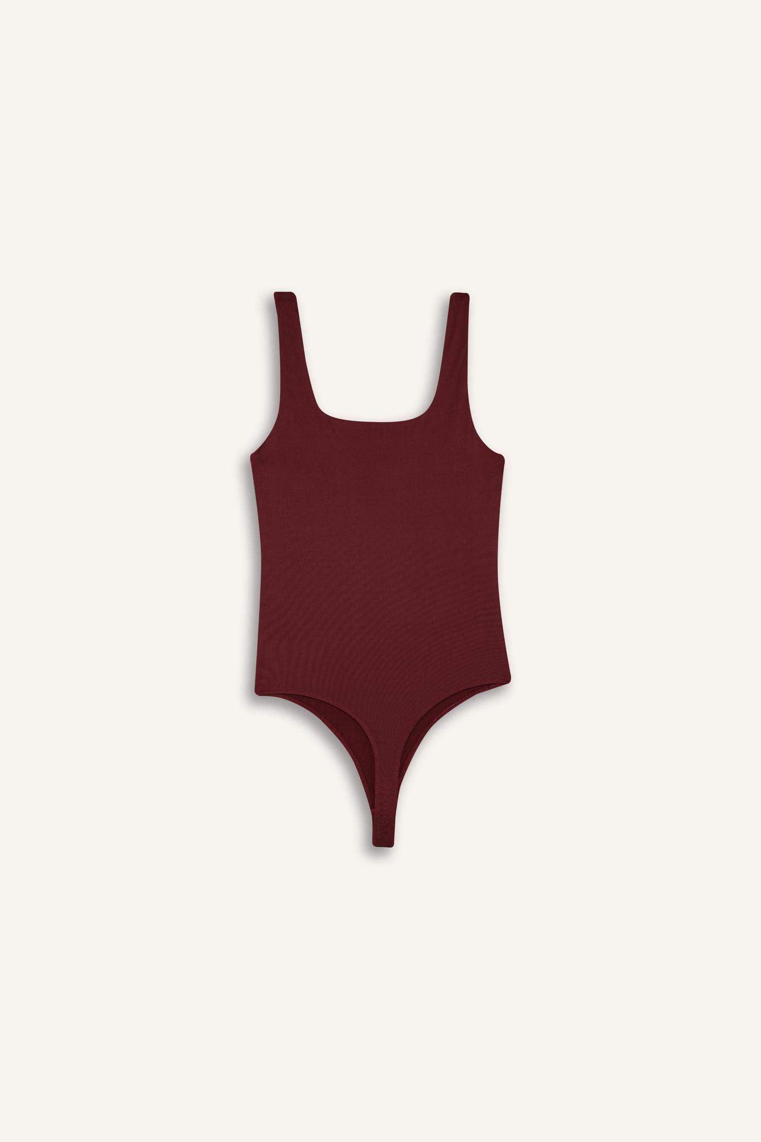 Body à bretelles et col carré avec boutons-pression