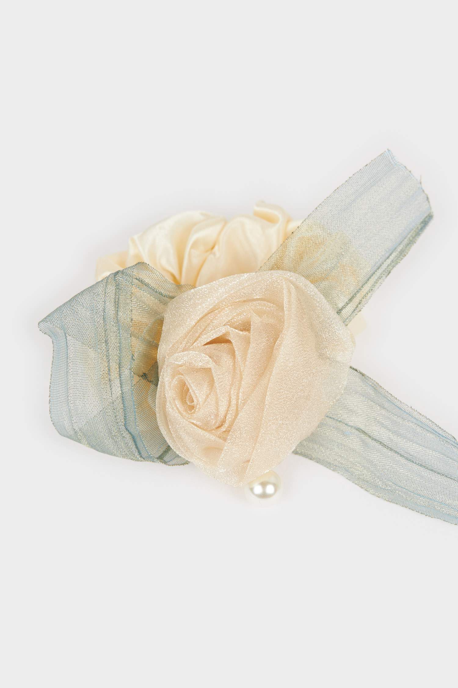 Kadın Gül Desenli Lastik Toka