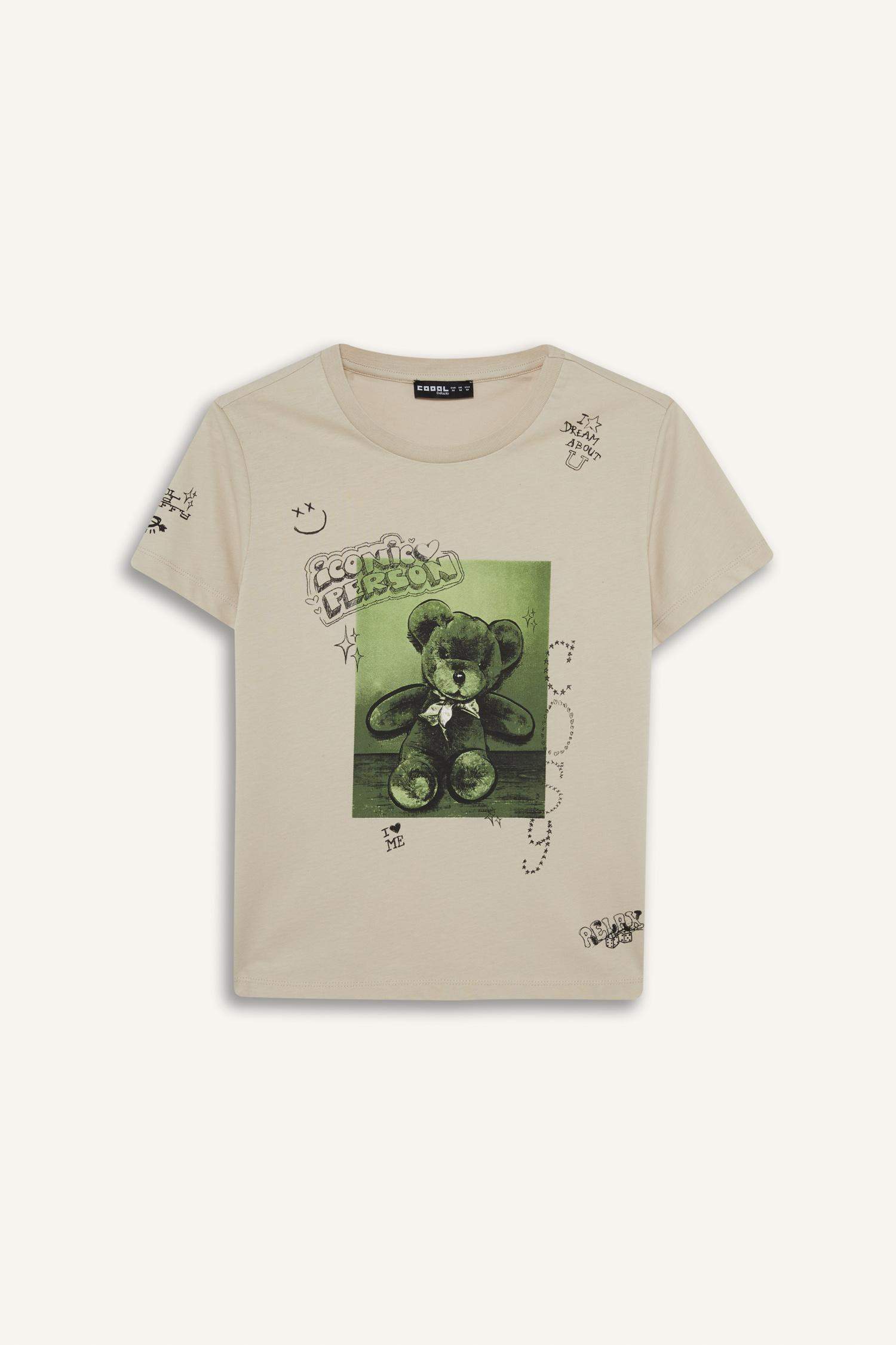 Regular Fit Crew Neck Printed Short Sleeve T-Shirt