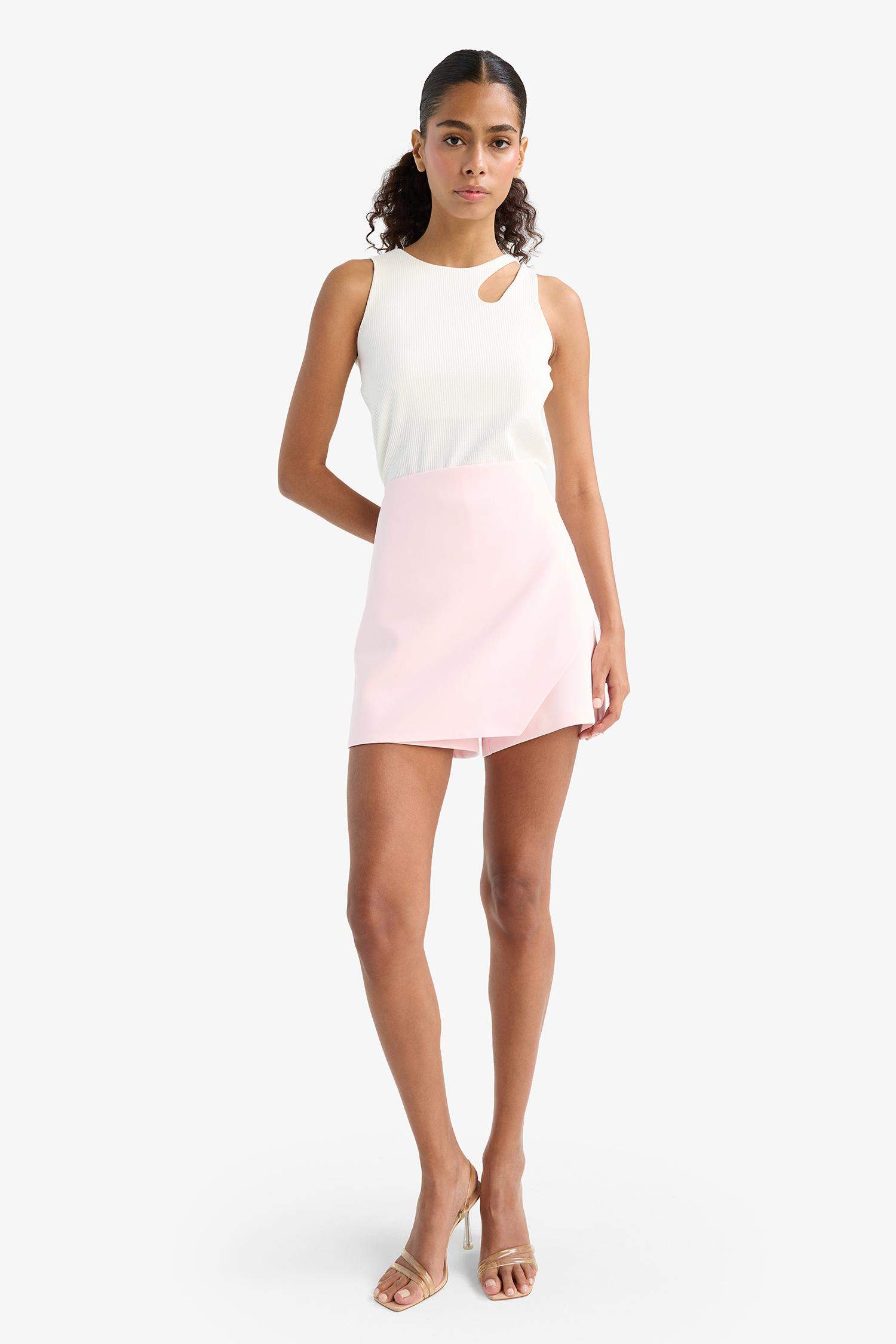 High Waist Regular Hem Shorts