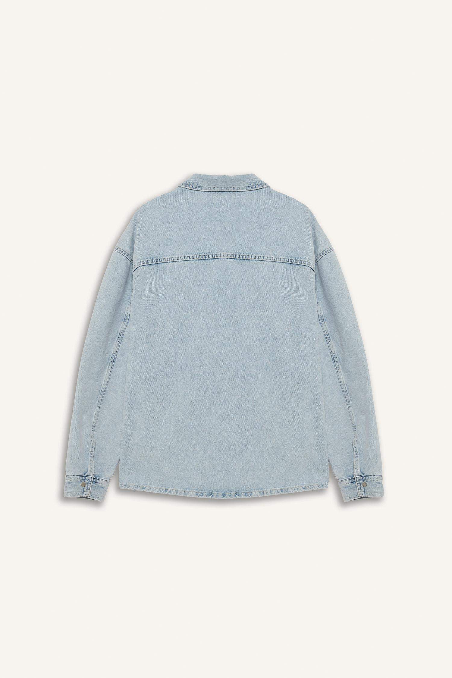 Oversize Long Sleeve Denim Shirt