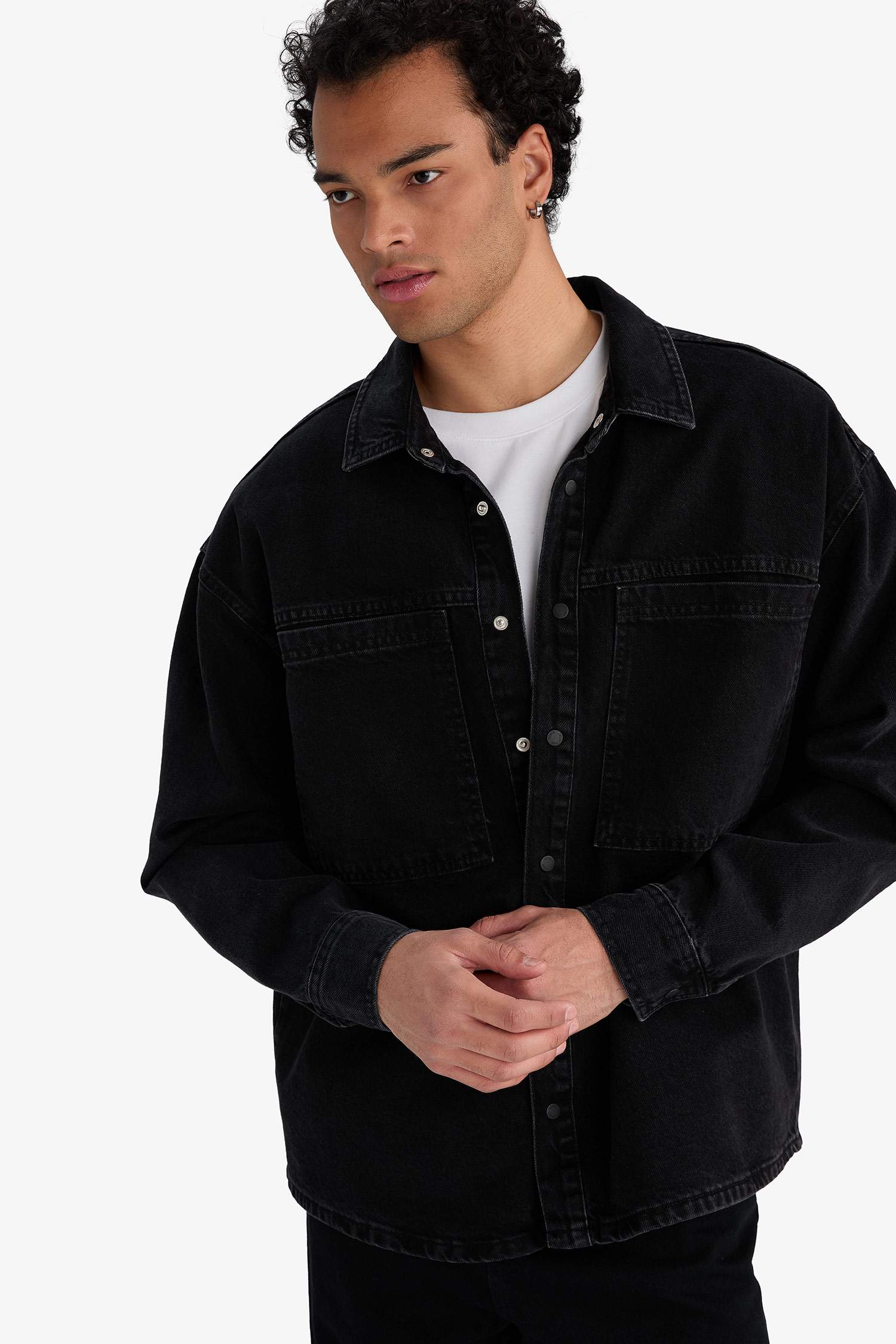 Regular Fit Long Sleeve Denim Shirt