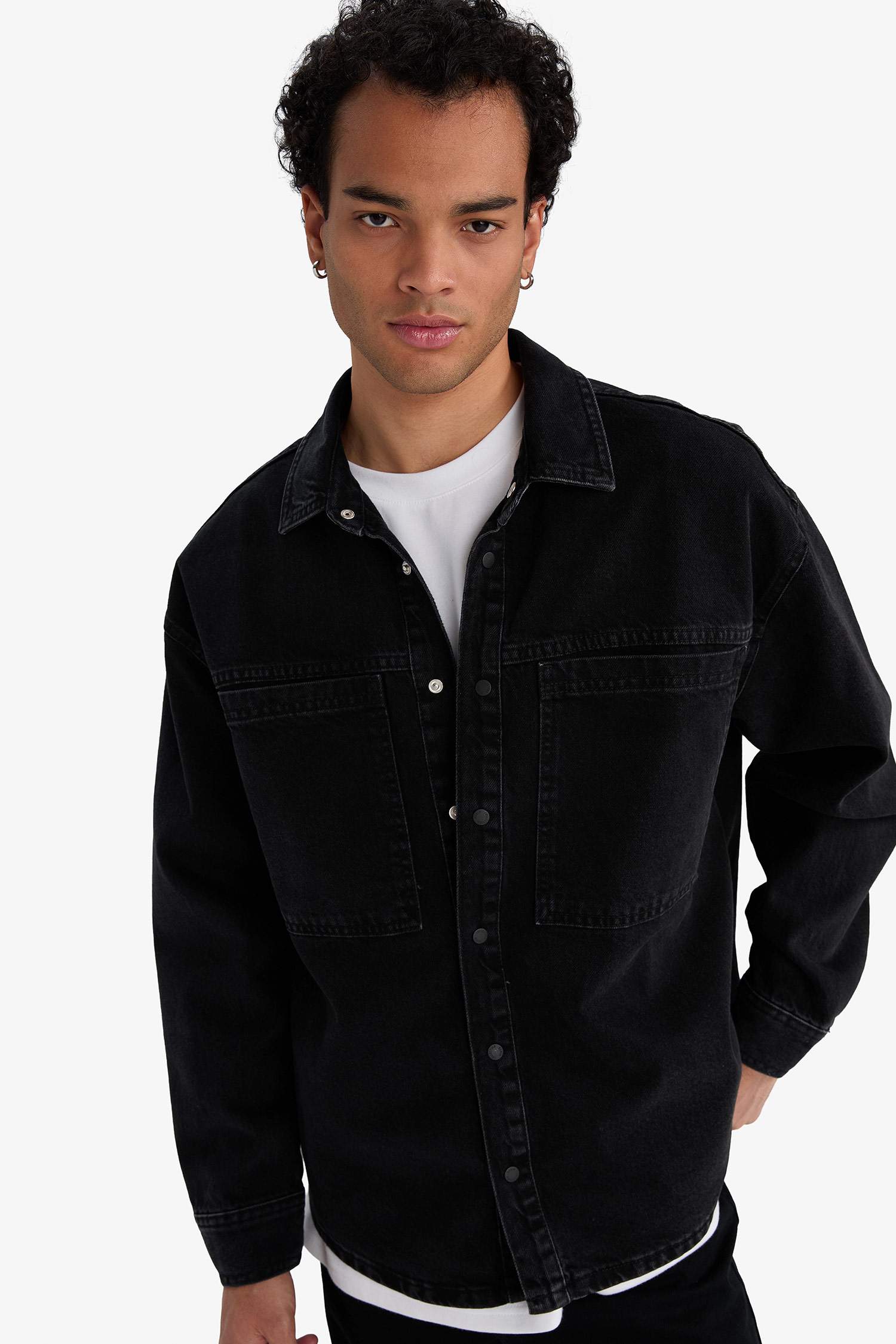 Regular Fit Long Sleeve Denim Shirt