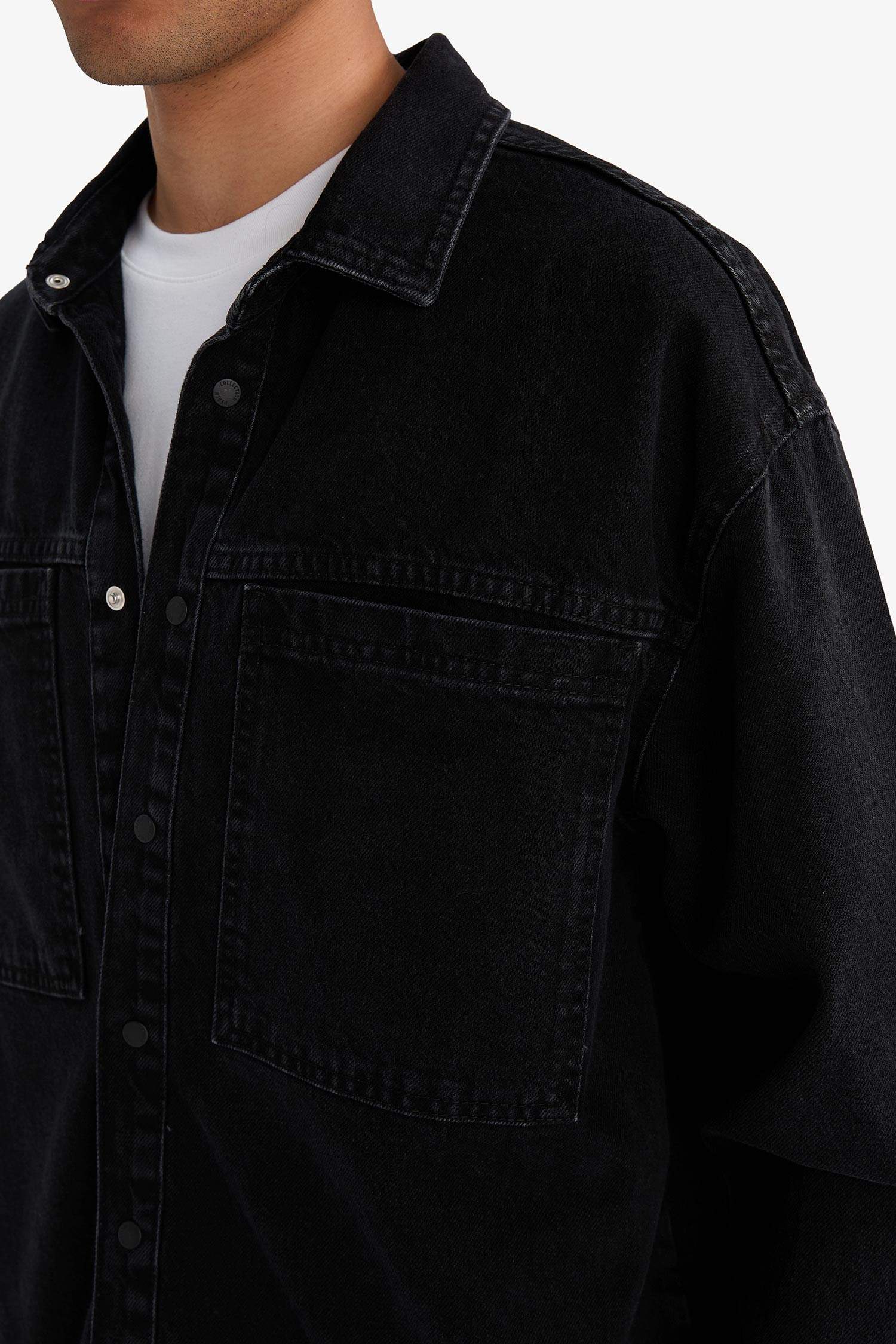 Regular Fit Long Sleeve Denim Shirt