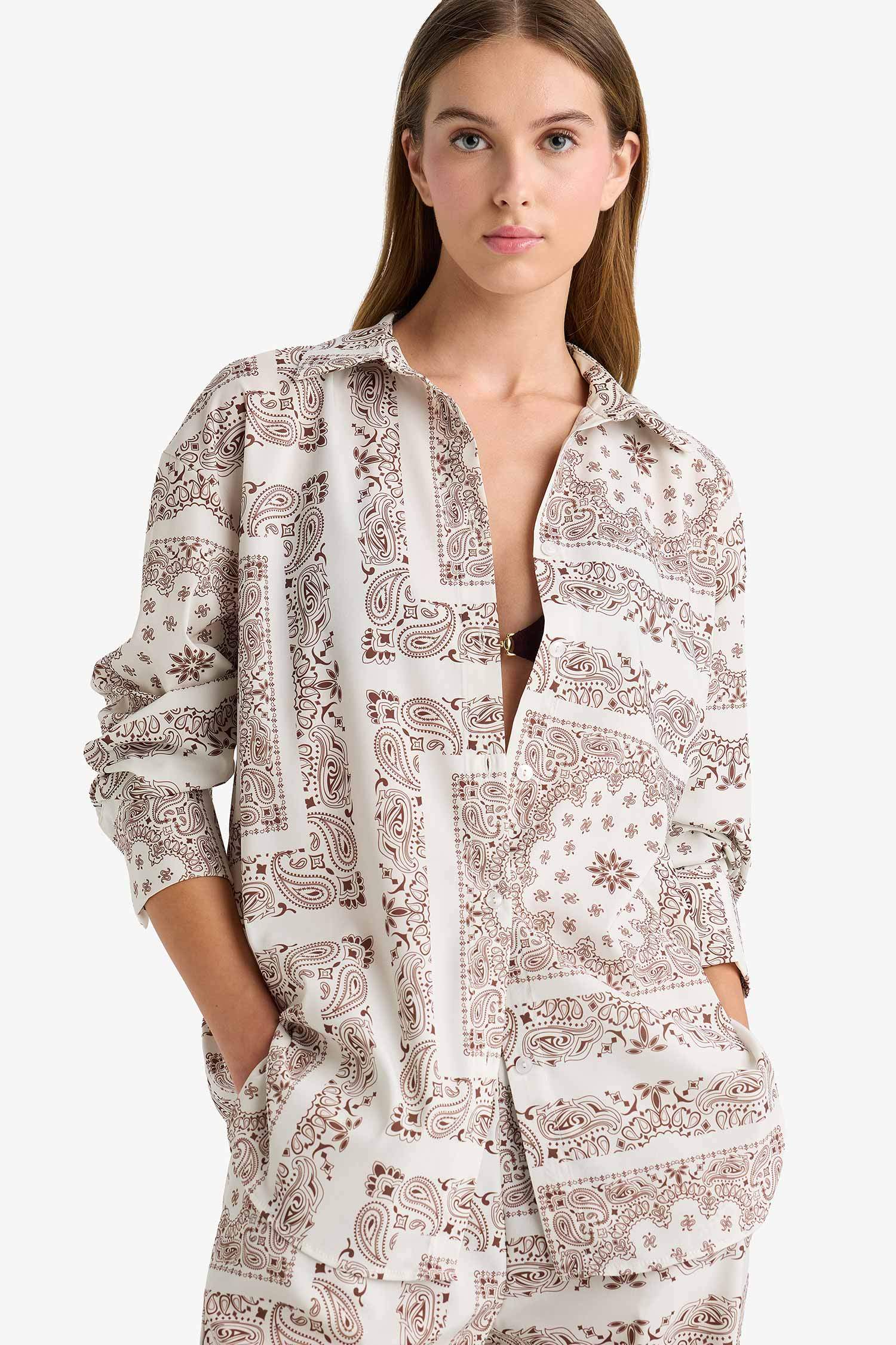 لبس بحر مطبوع قصة عادية من Fall in Love