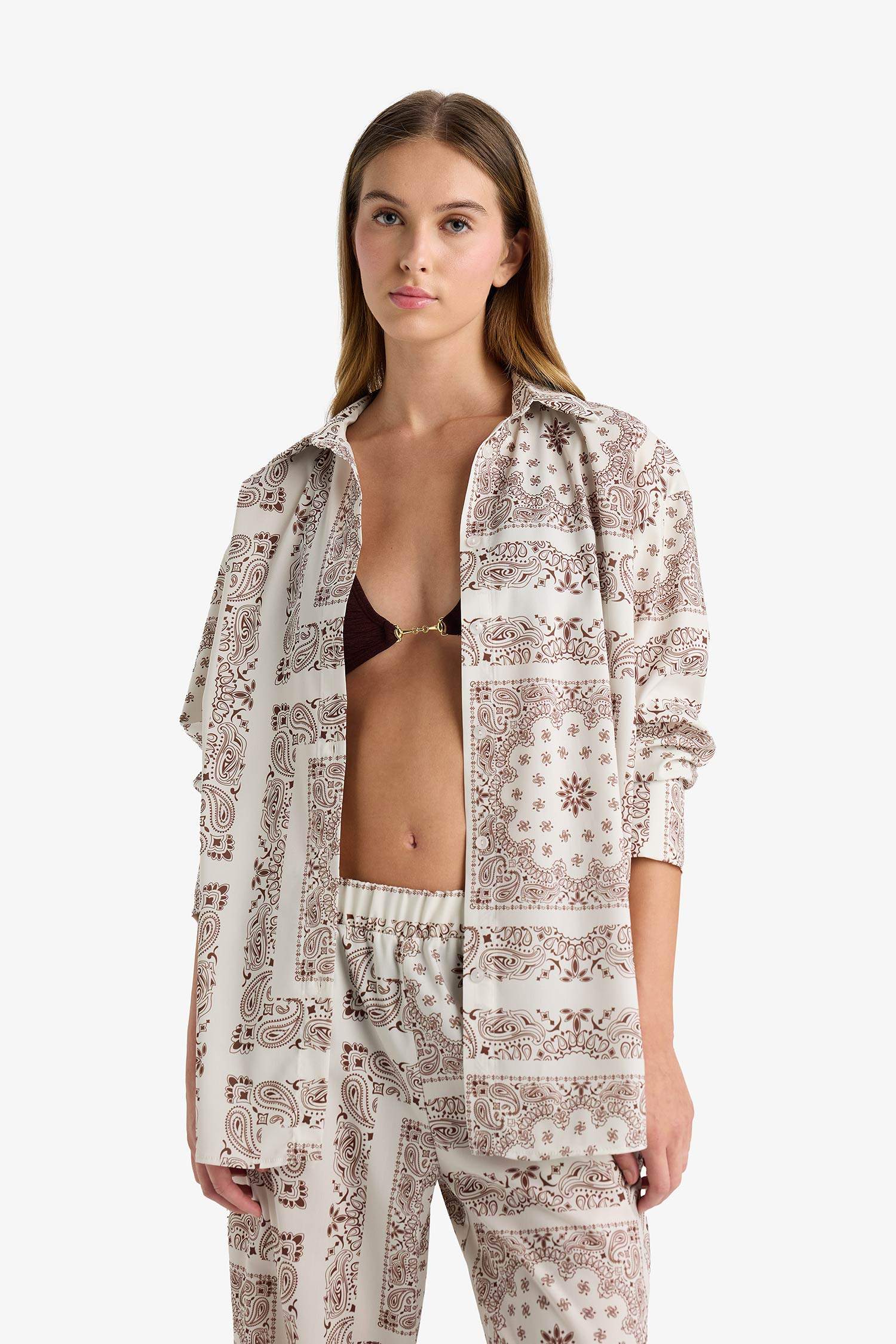 لبس بحر مطبوع قصة عادية من Fall in Love