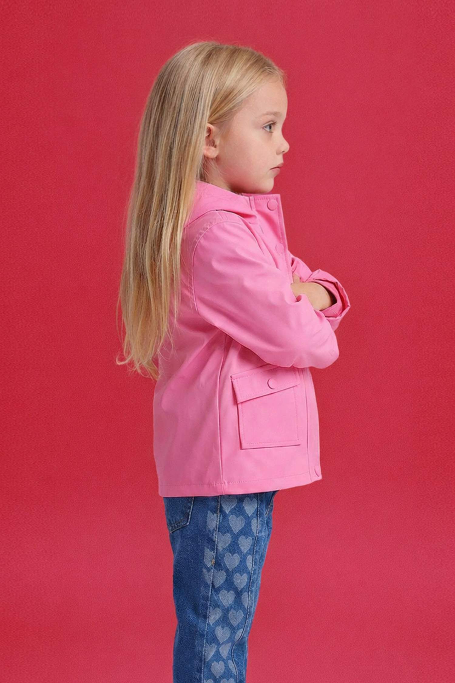 Baby Girl Hooded Waterproof Puffer Jacket