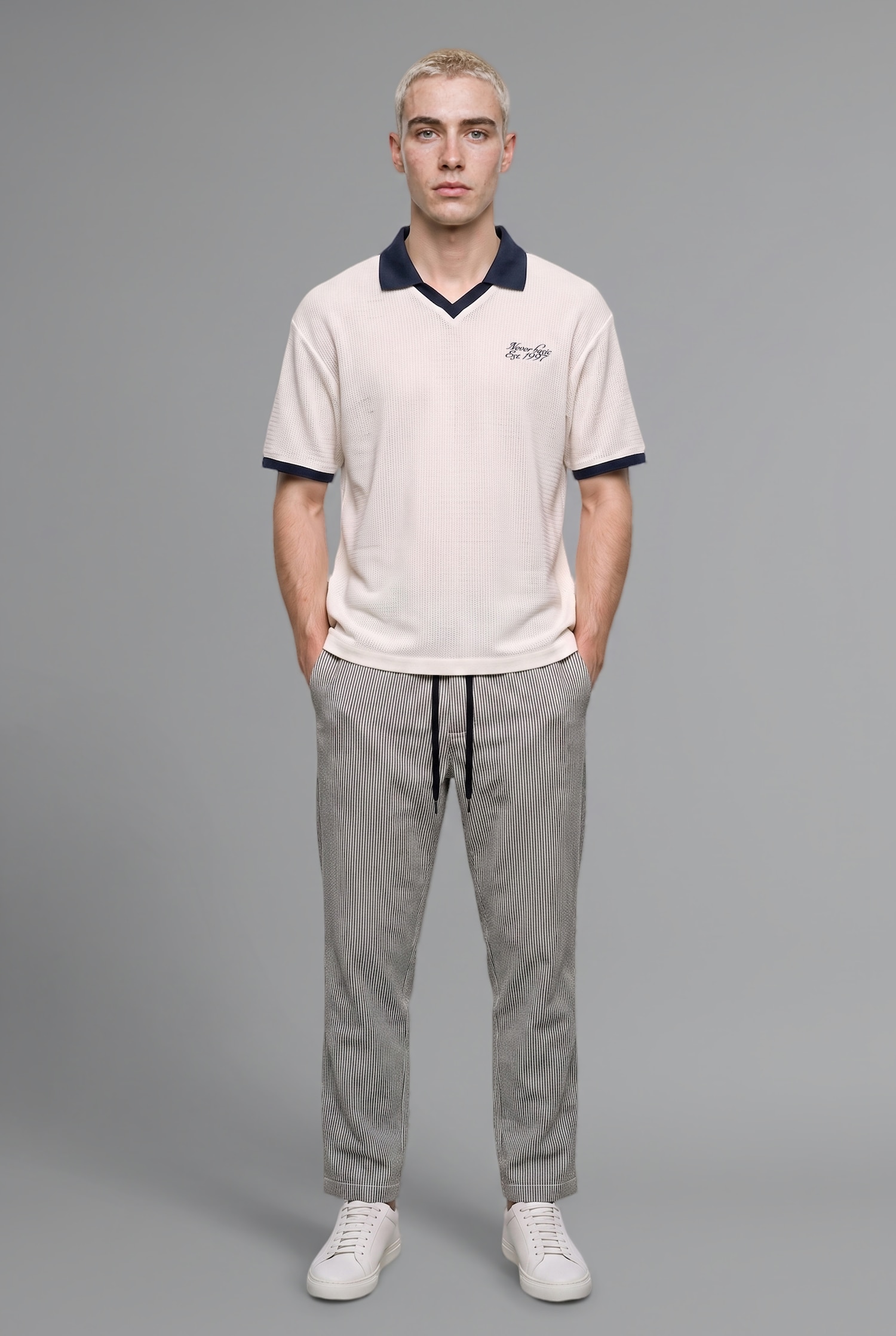 DeFacto Boxy Fit Baskılı Polo Tişört görsel 5