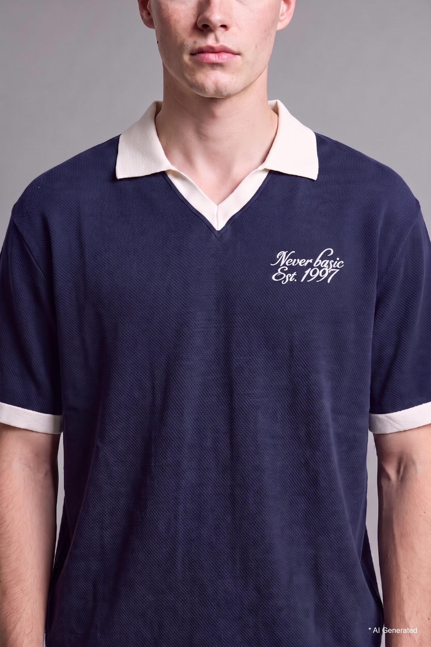 DeFacto Boxy Fit Baskılı Polo Tişört görsel 5