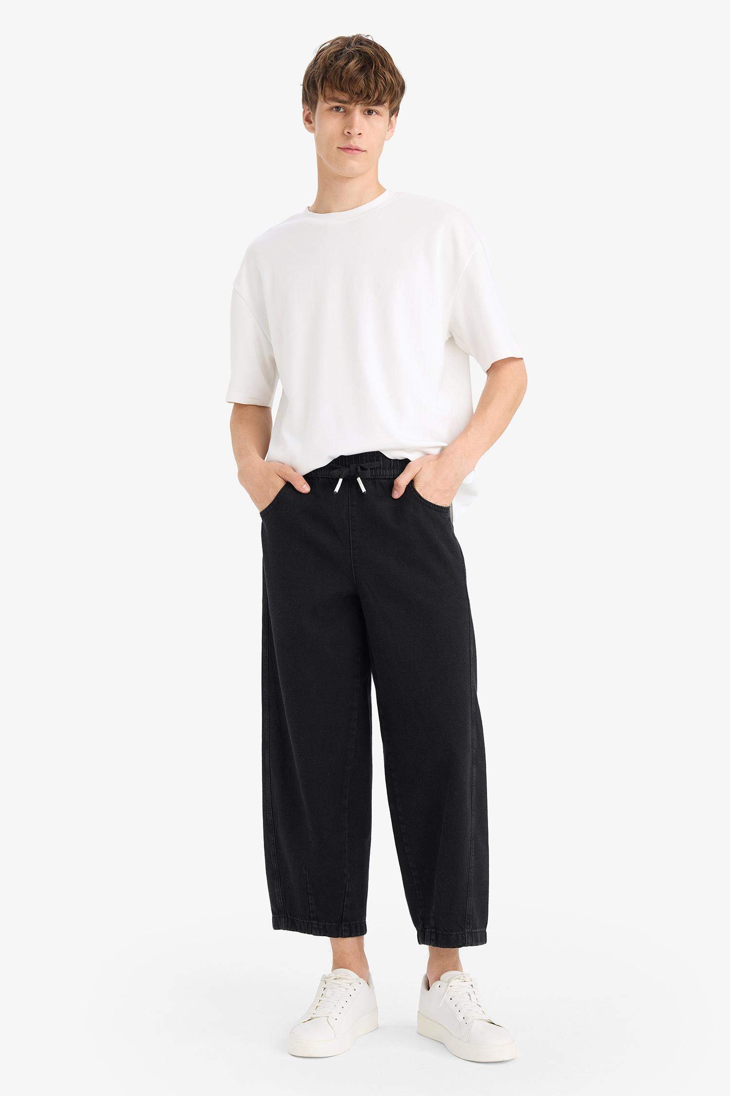 سروال جينز وايد ليج