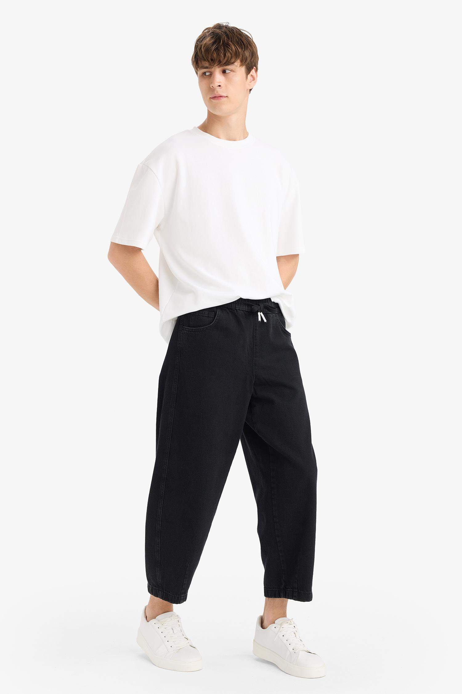 سروال جينز وايد ليج