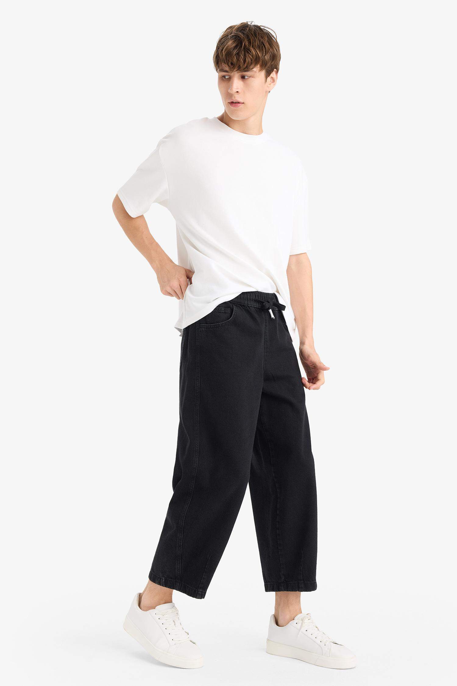 سروال جينز وايد ليج