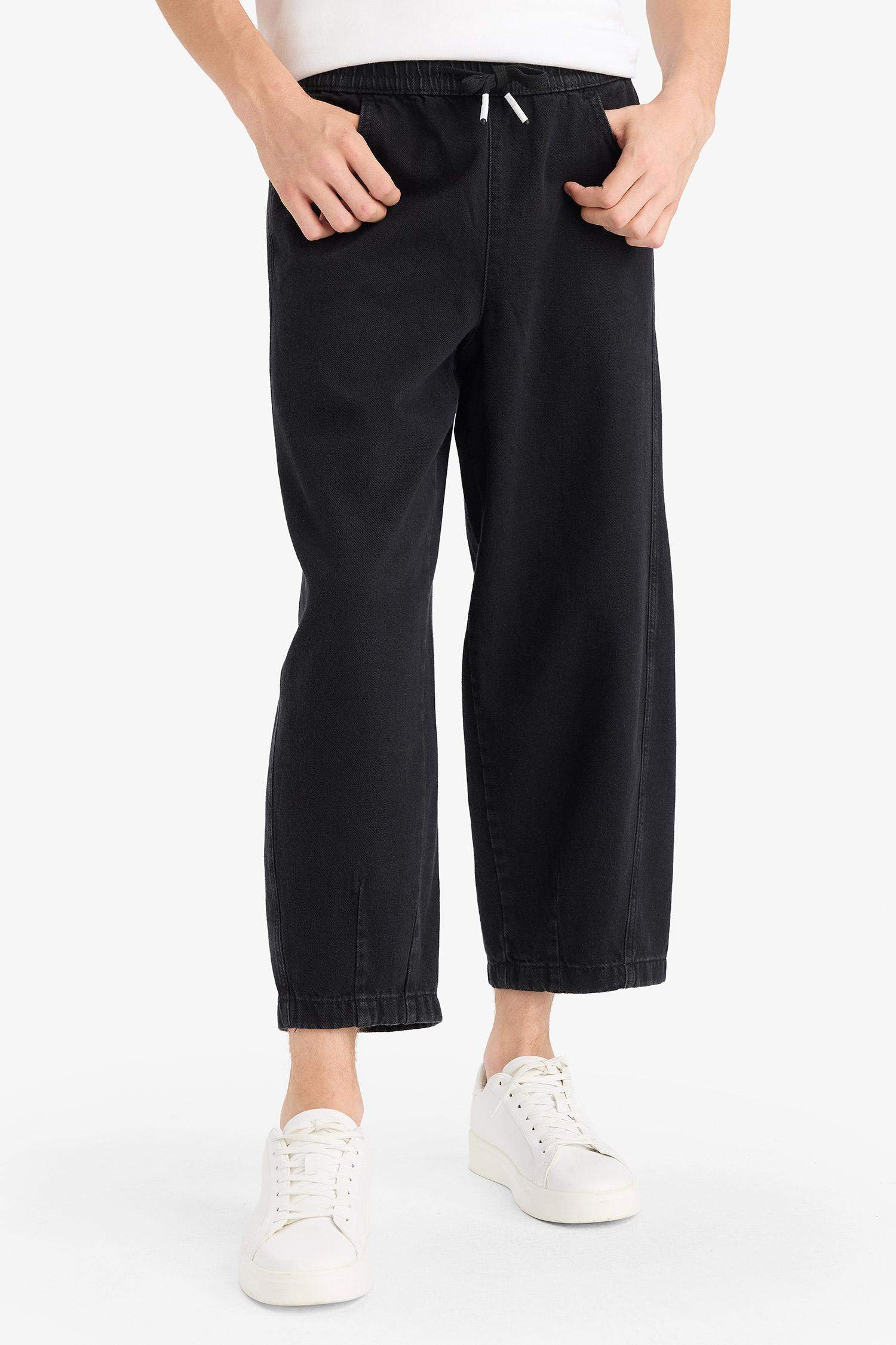 سروال جينز وايد ليج