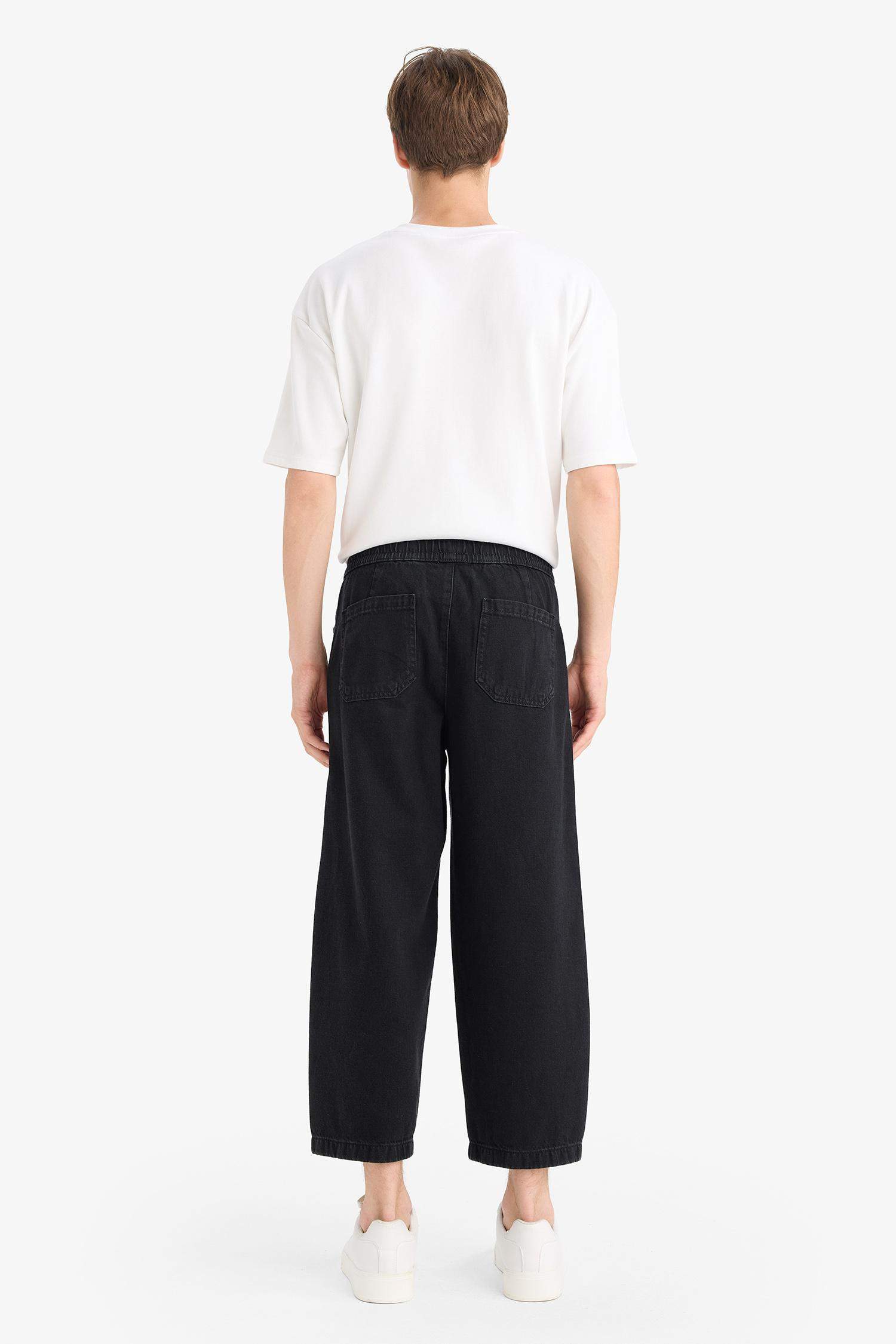 سروال جينز وايد ليج