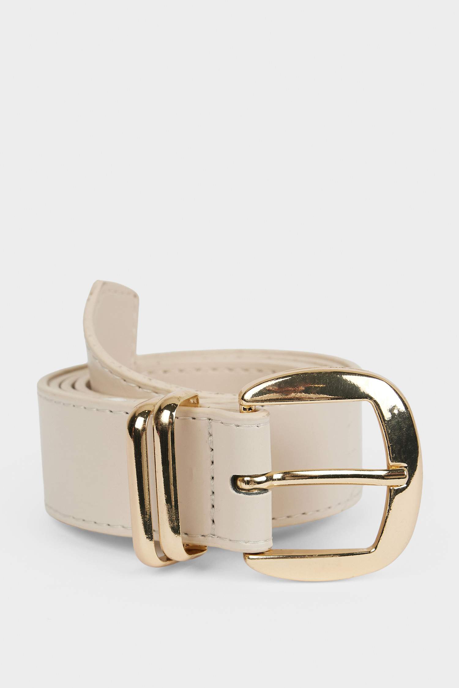 Kadın Dikdörtgen Toka Suni Deri Jean Kemeri