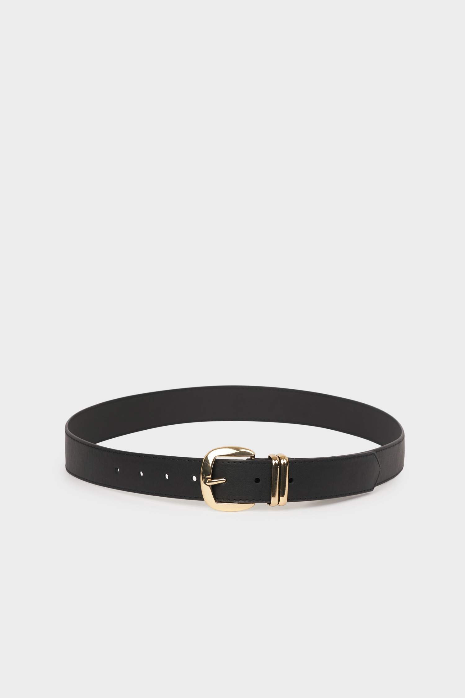 Kadın Dikdörtgen Toka Suni Deri Jean Kemeri