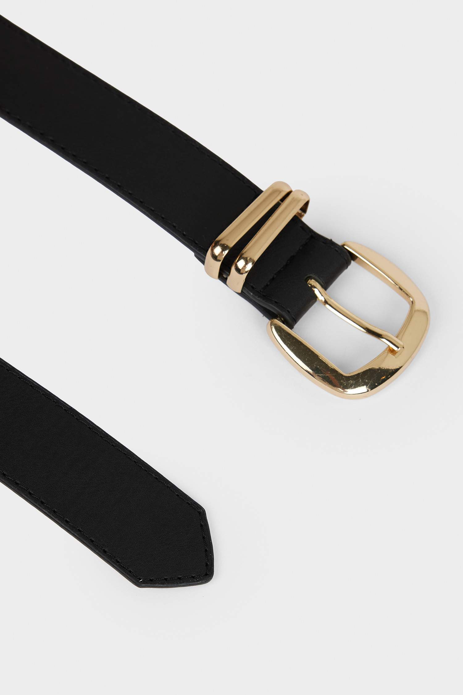 Kadın Dikdörtgen Toka Suni Deri Jean Kemeri