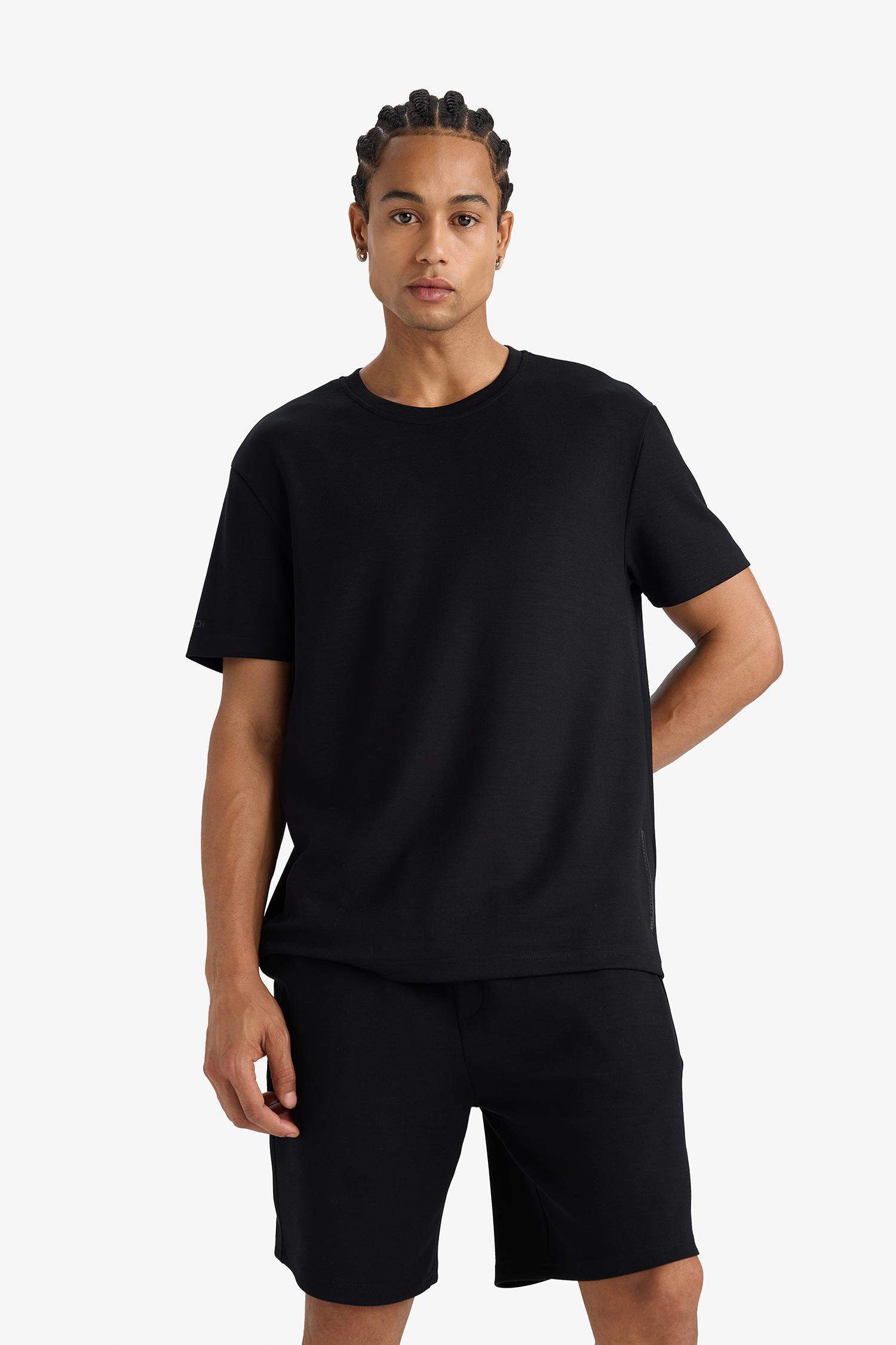 DeFactoFit Standard Fit Side Printed Sports T-Shirt