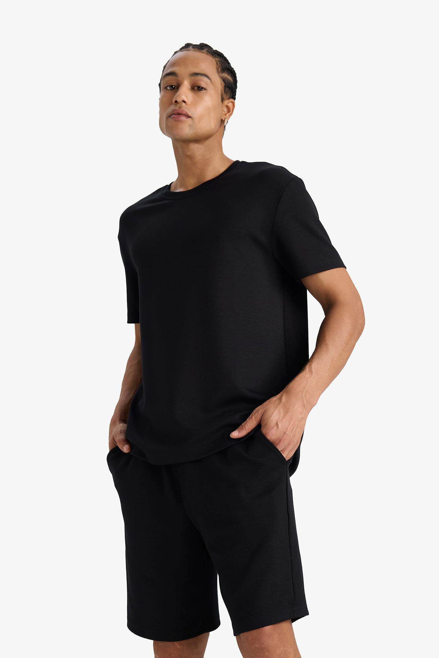 DeFactoFit Standard Fit Side Printed Sports T-Shirt