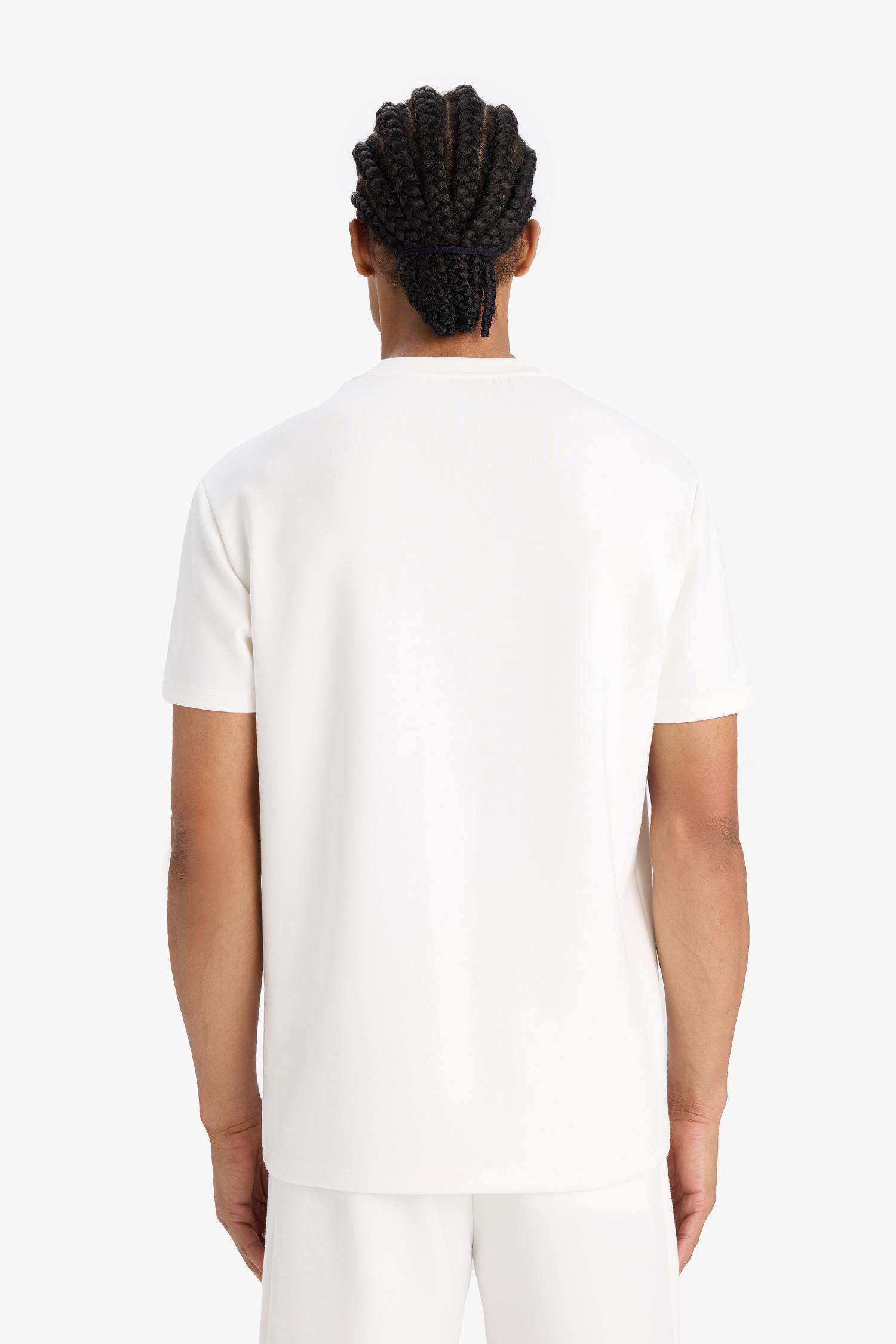 Standart Fit Bisiklet Yaka Modal Baskılı Sporcu Kısa Kollu Tişört